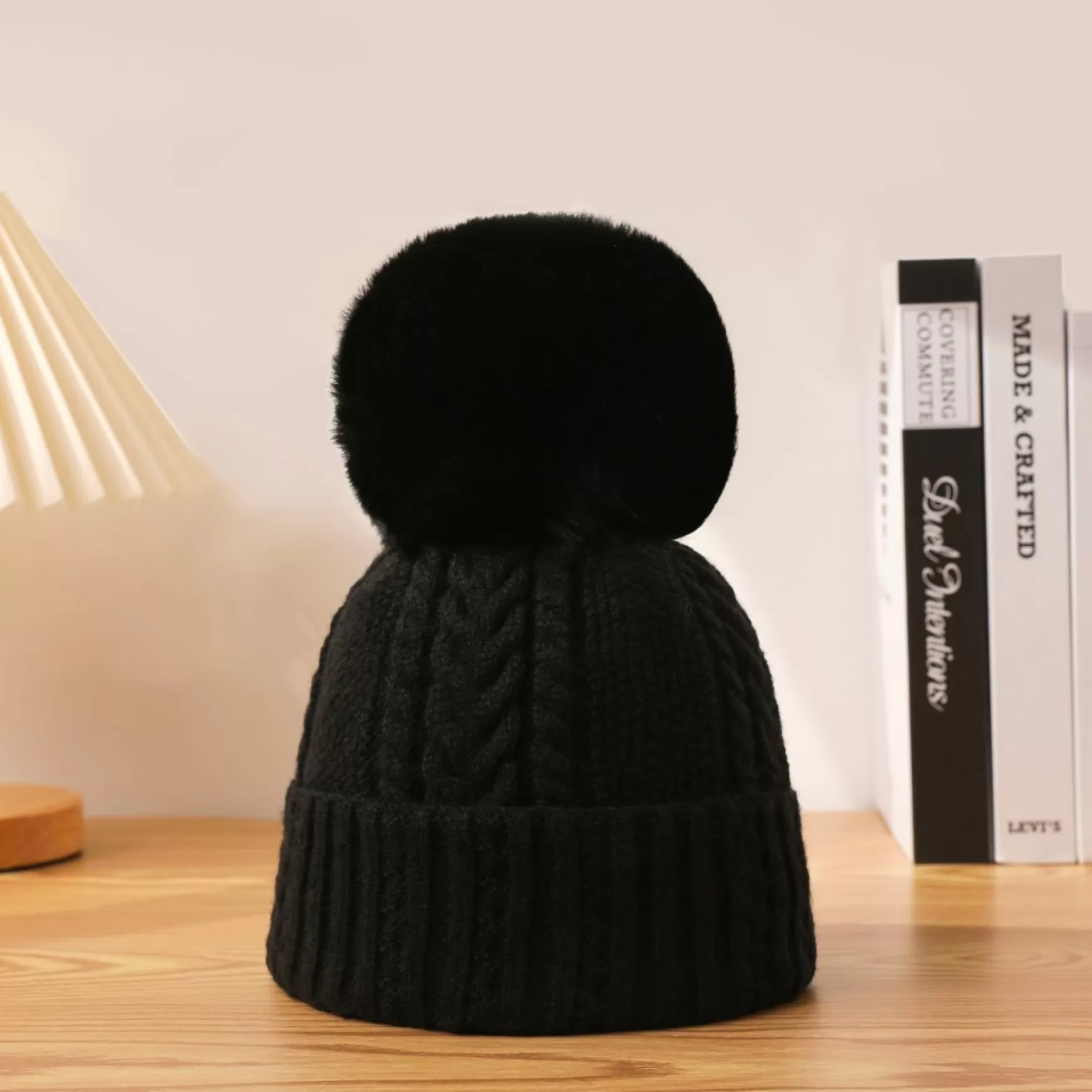 Scarves, Gloves & Hats*Pathz Knit Toque With Pompon - Black