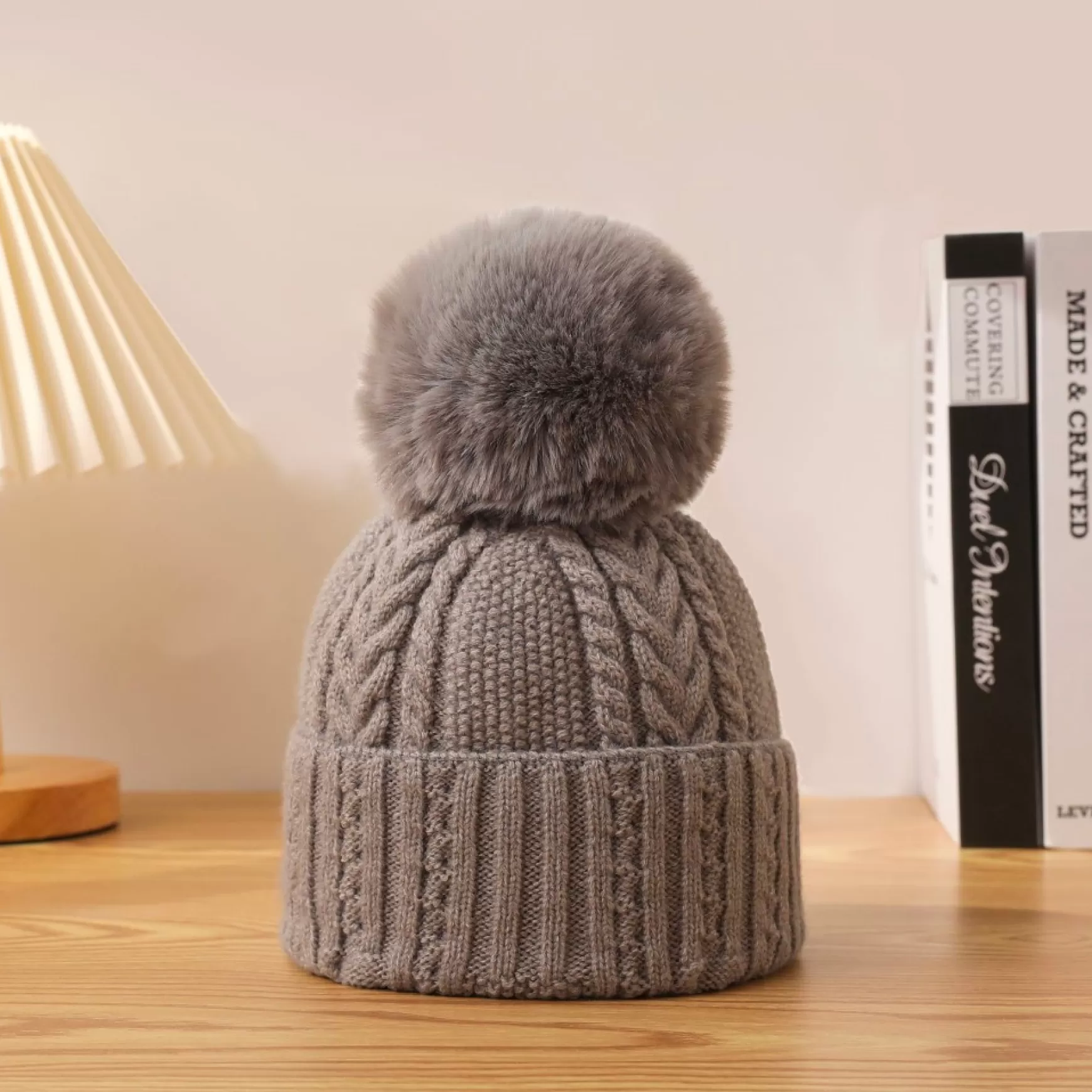 Scarves, Gloves & Hats*Pathz Knit Toque With Pompon - Grey