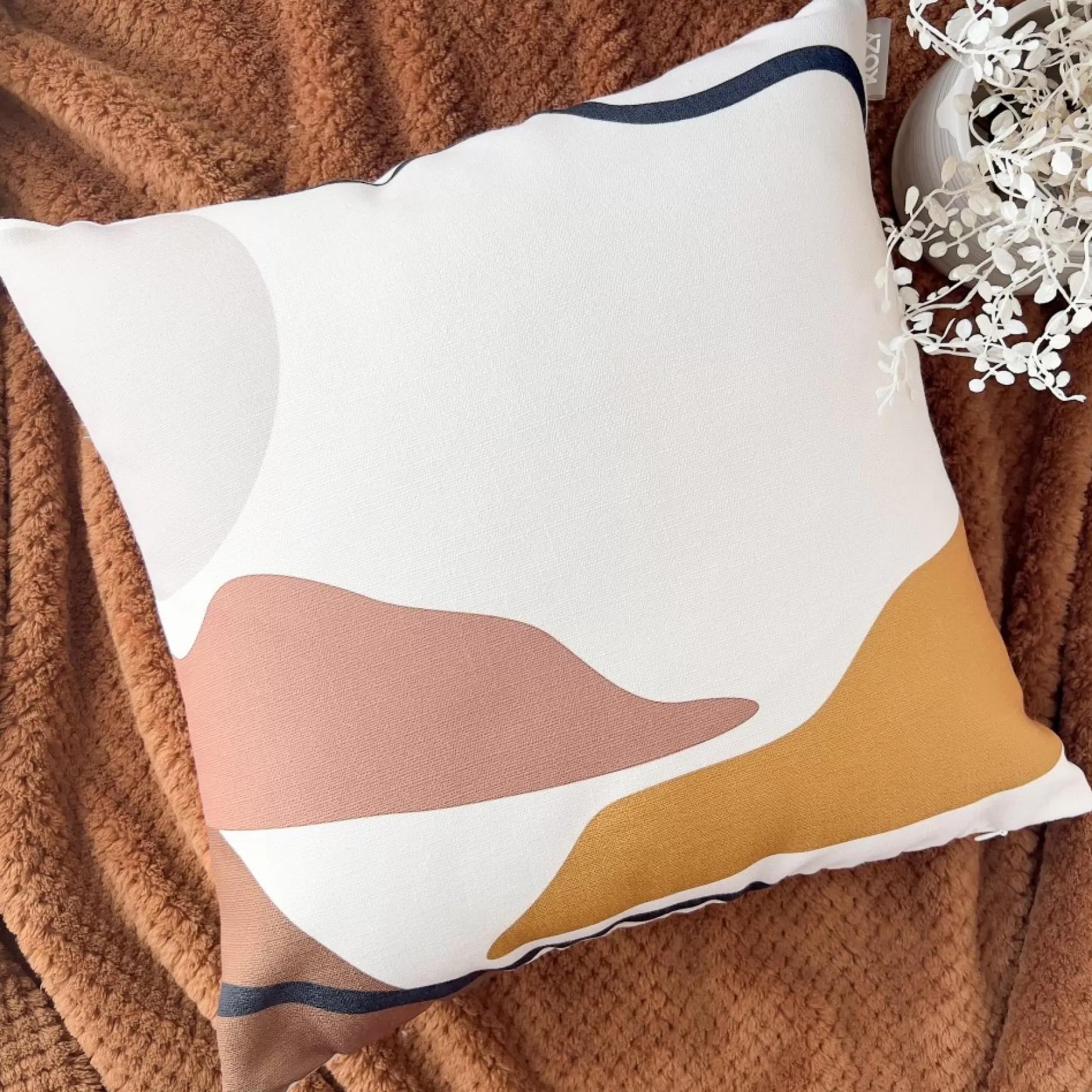 Cushions*Kozy X Patelin Kozy Cushion - Abstract Tobacco