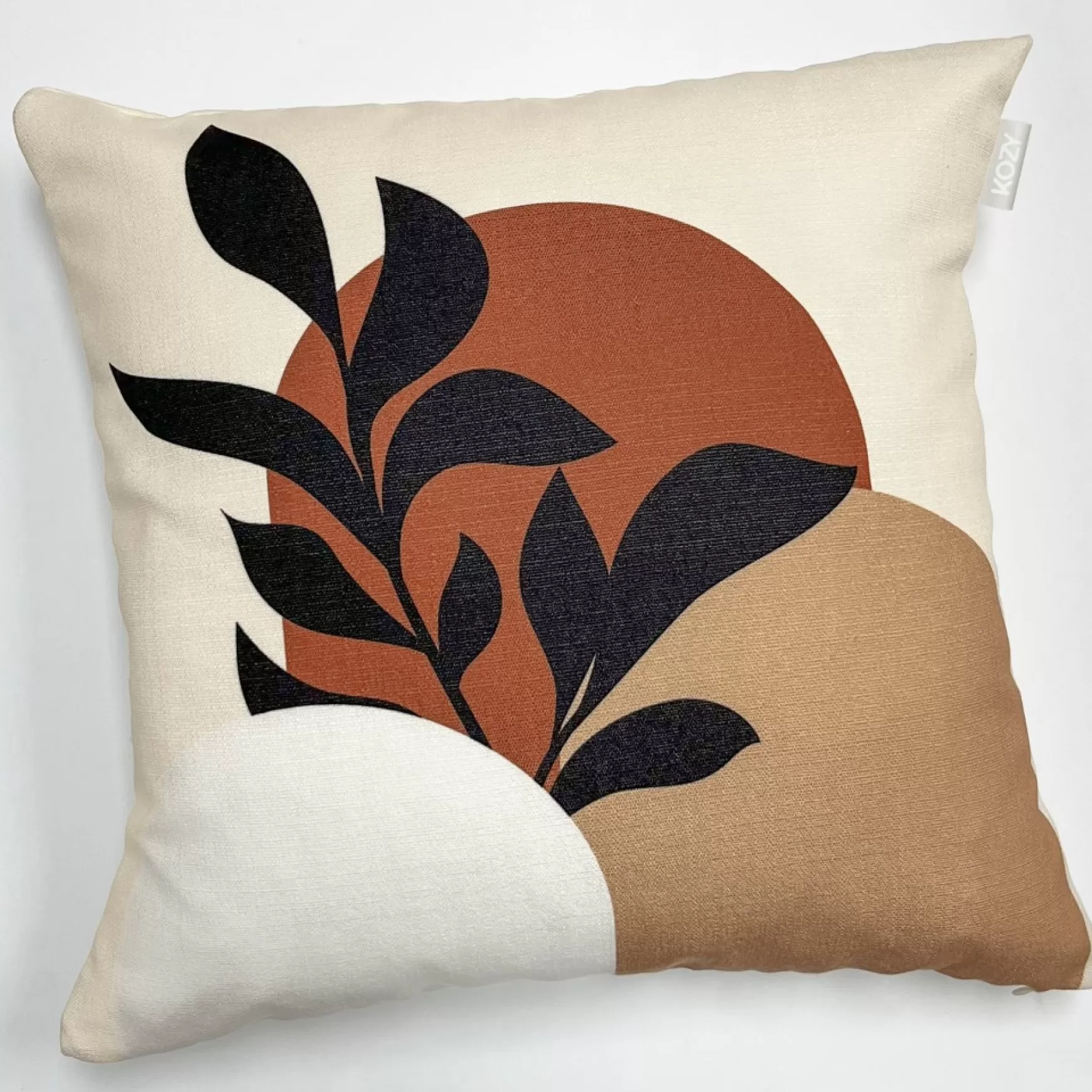 Cushions*Les textiles Patlin Kozy Cushion - Black Foliage With Arches