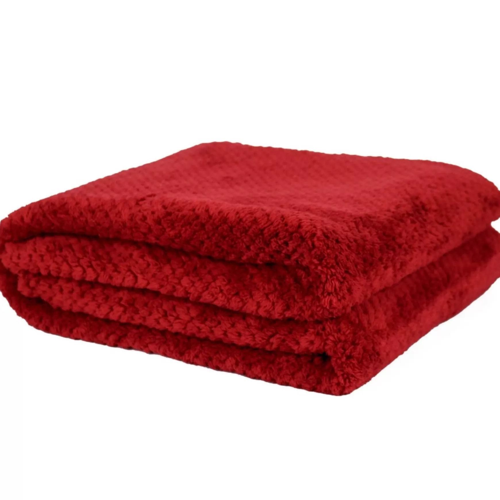 Throws*Agence K Kozy Textured Throw - Cranberry Red