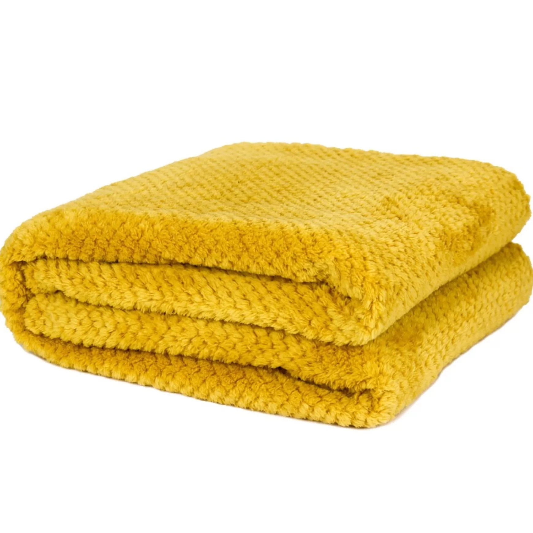 Throws*Agence K Kozy Textured Throw - Yellow