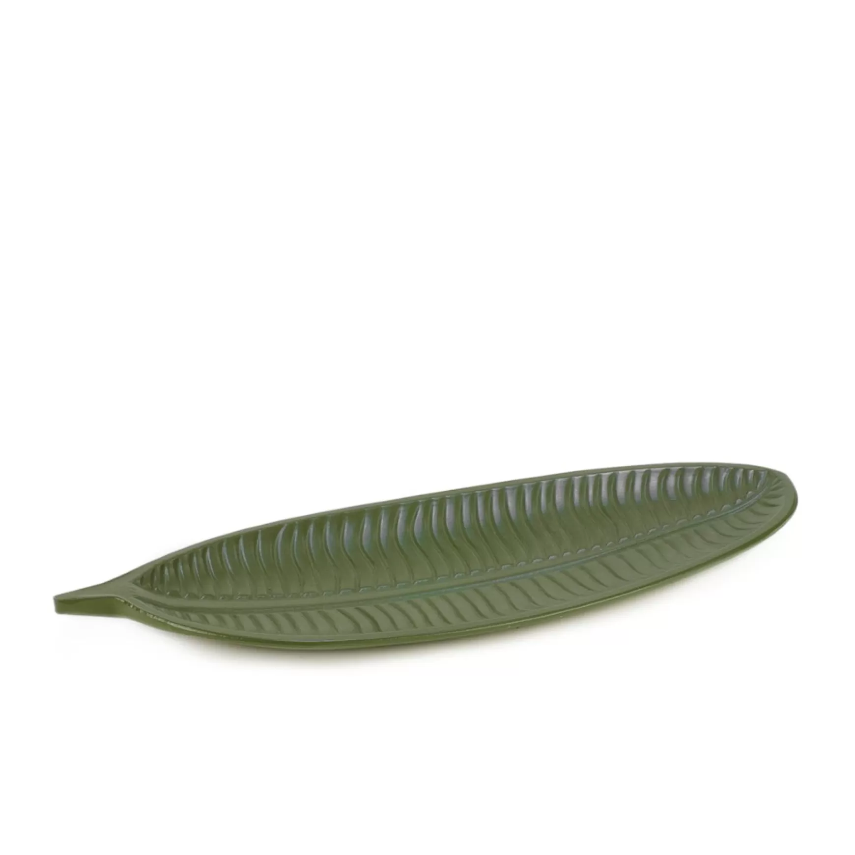 Plates, Trays & Containers*Attitudes Import 2 Leaf Tray - Forest Green