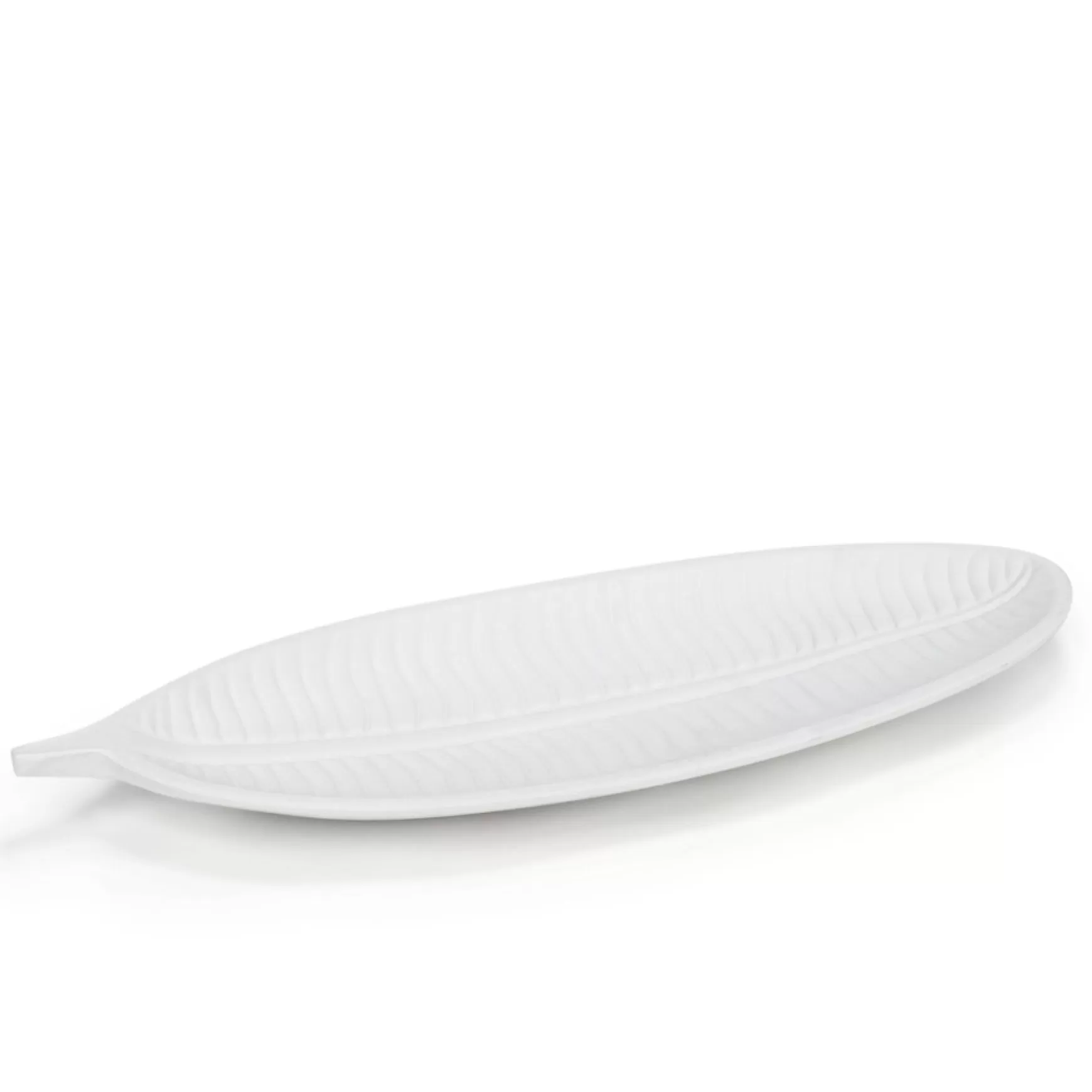 Plates, Trays & Containers*Attitudes Import 2 Leaf Tray - White