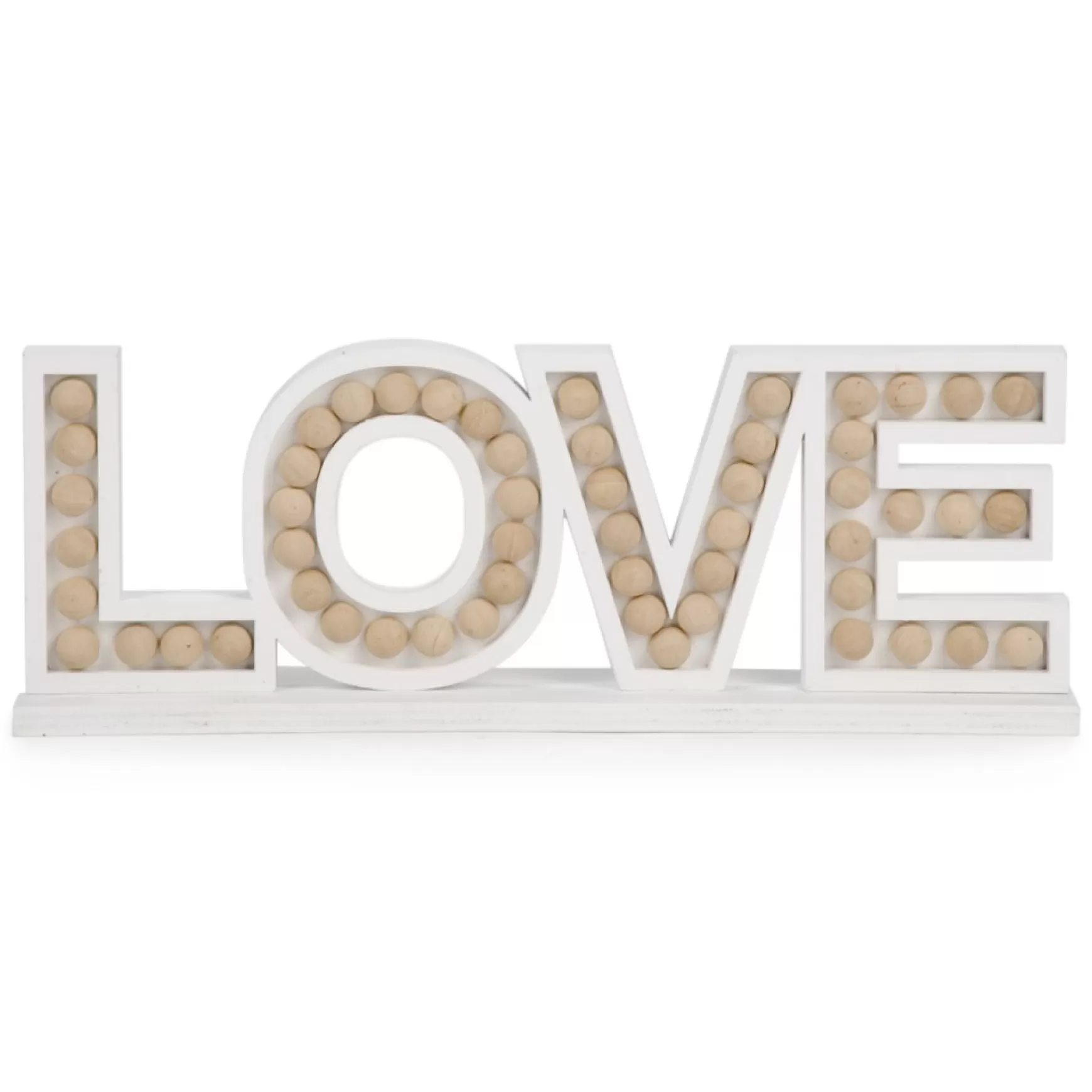Decorative Objects*Attitudes Import Love White With Beads