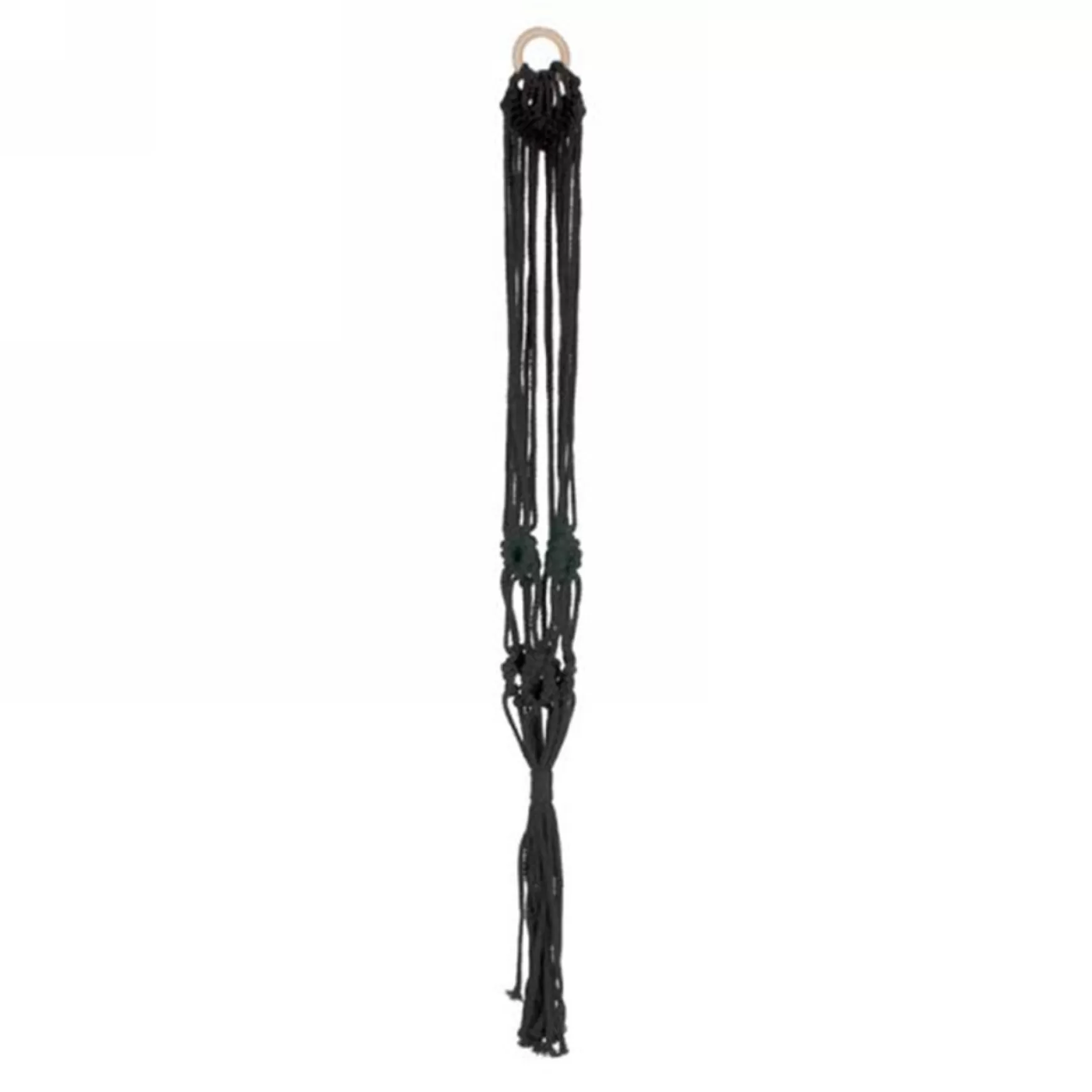 Planters*Attitudes Import Macrame For Hanging Planter - Black