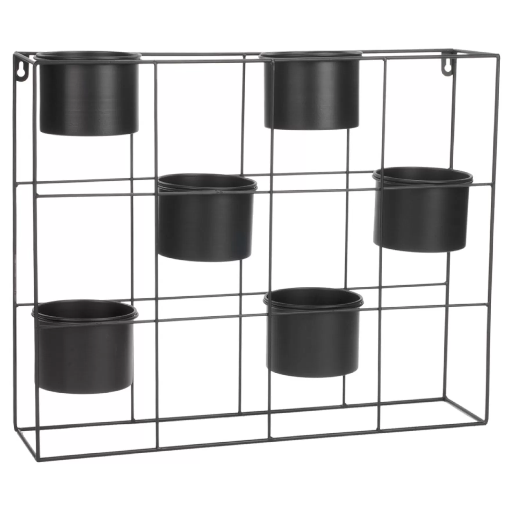 Planters*Attitudes Import 2 Metal Wall Rack With 6 Pots