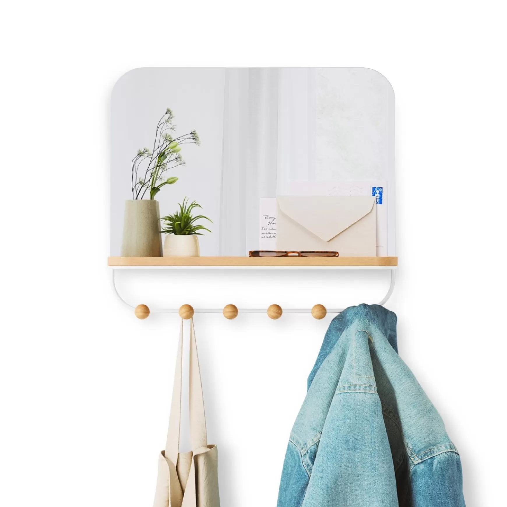 Mirrors*Umbra Mirror With Hooks - Estique