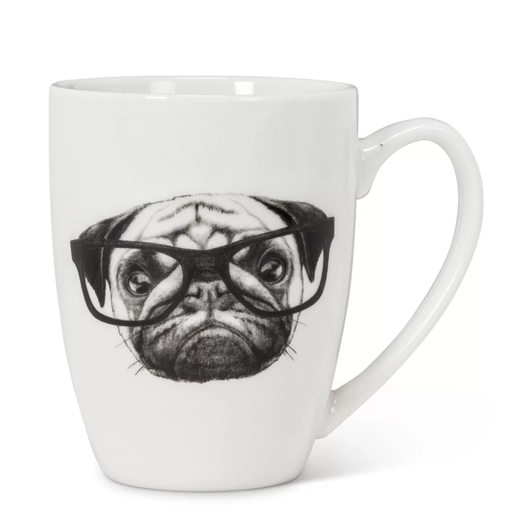 Mugs*Abbott Mug - Pug With Glasses