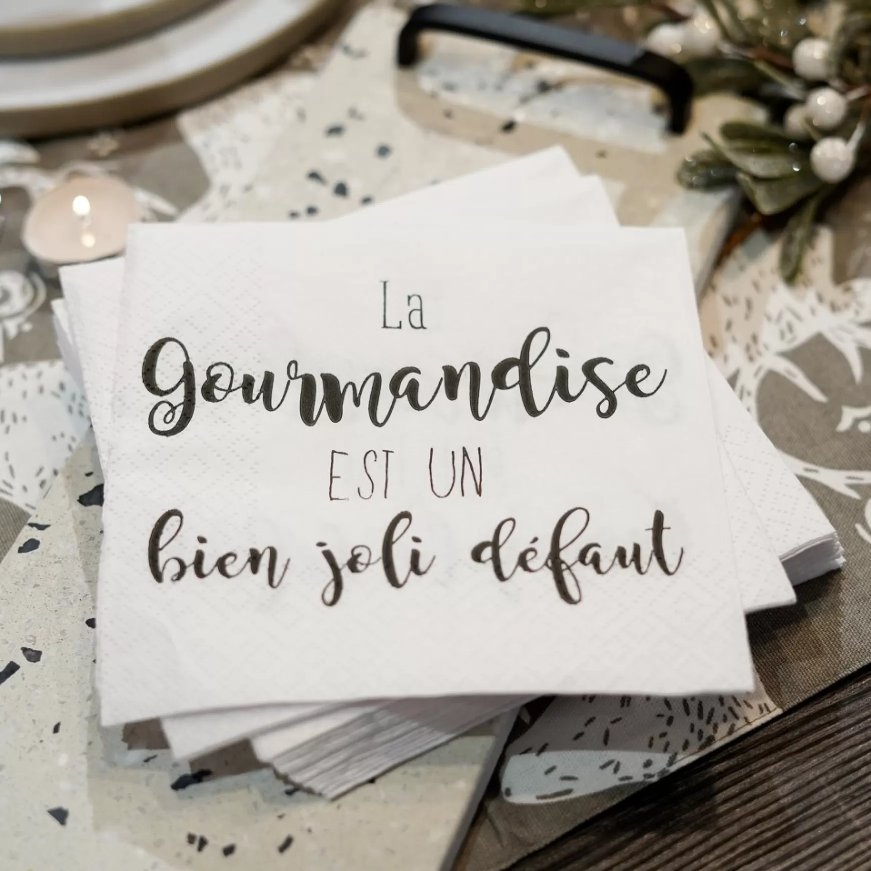Tablecloths, Placemats & Napkins*Attitudes Import 2 Napkins - La Gourmandise