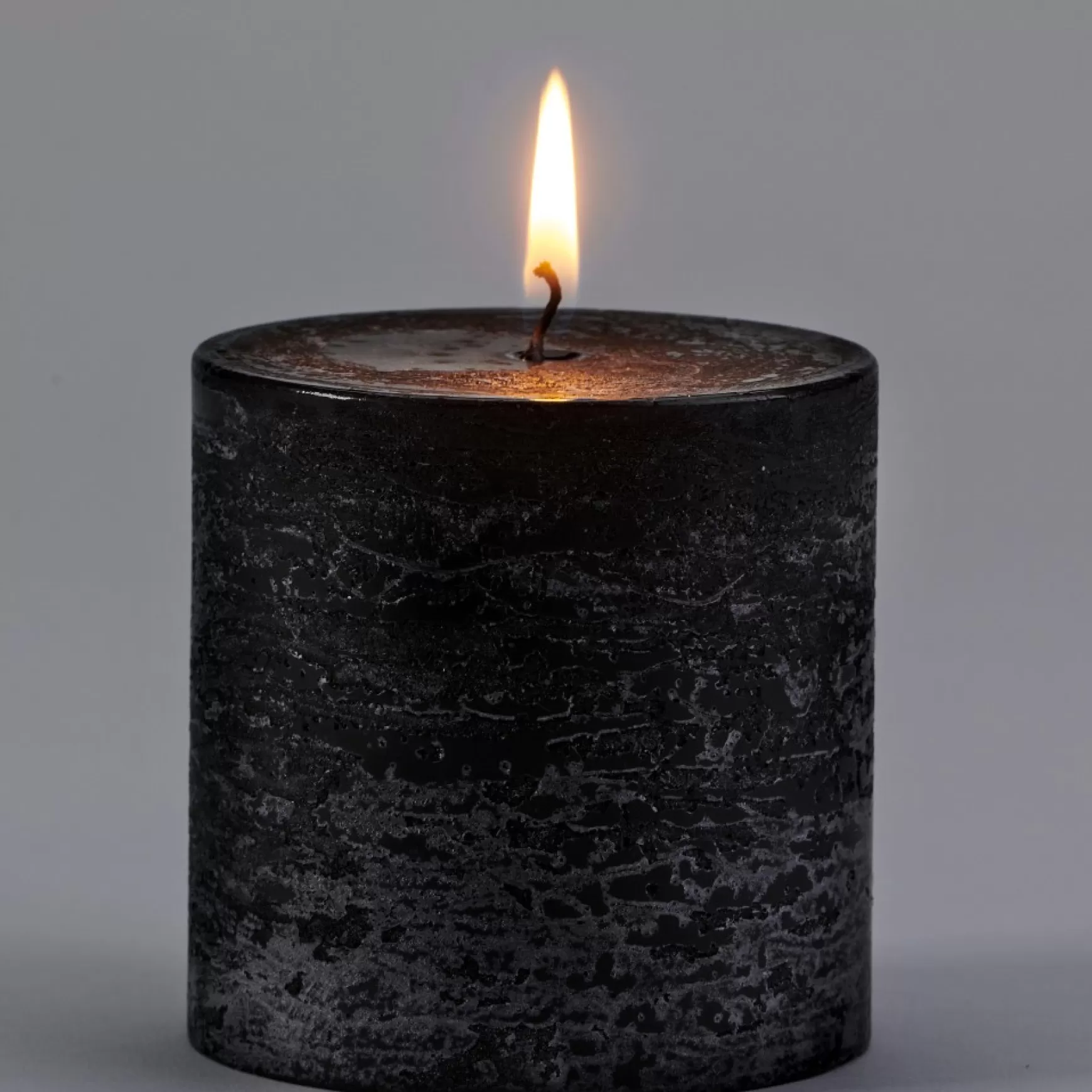 Decorative Candles*Gift Craft Pillar 3X3 - Black