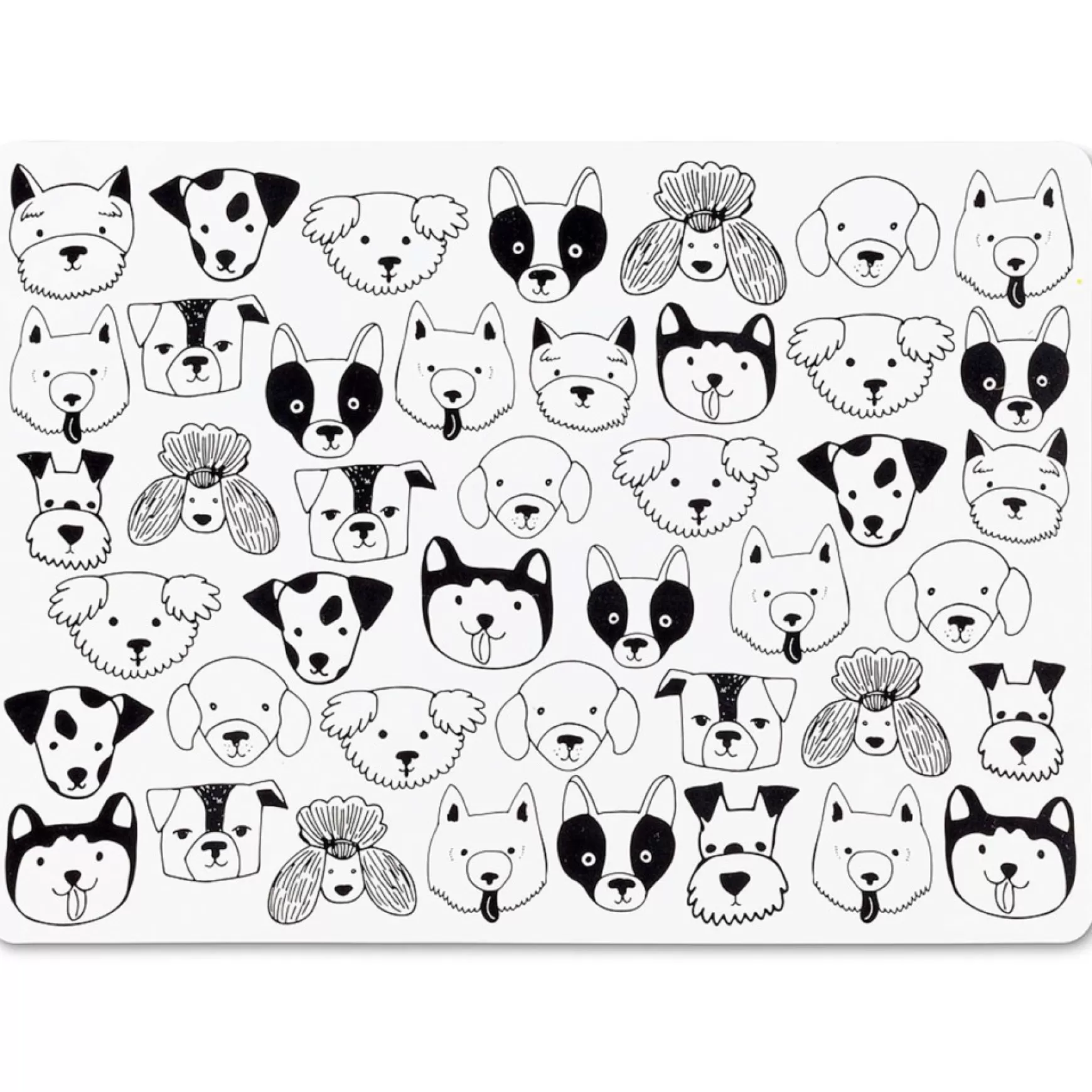 Tablecloths, Placemats & Napkins*Abbott Placemat - Dogs Faces