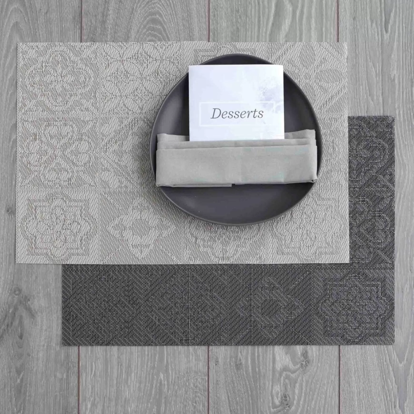 Tablecloths, Placemats & Napkins*Harman Placemat - Grey Spanish Pattern