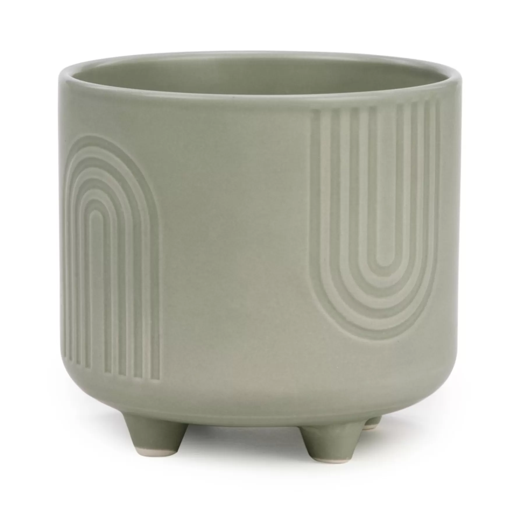 Vases & Pots*Attitudes Import Rainbow Pot On Stand - Green