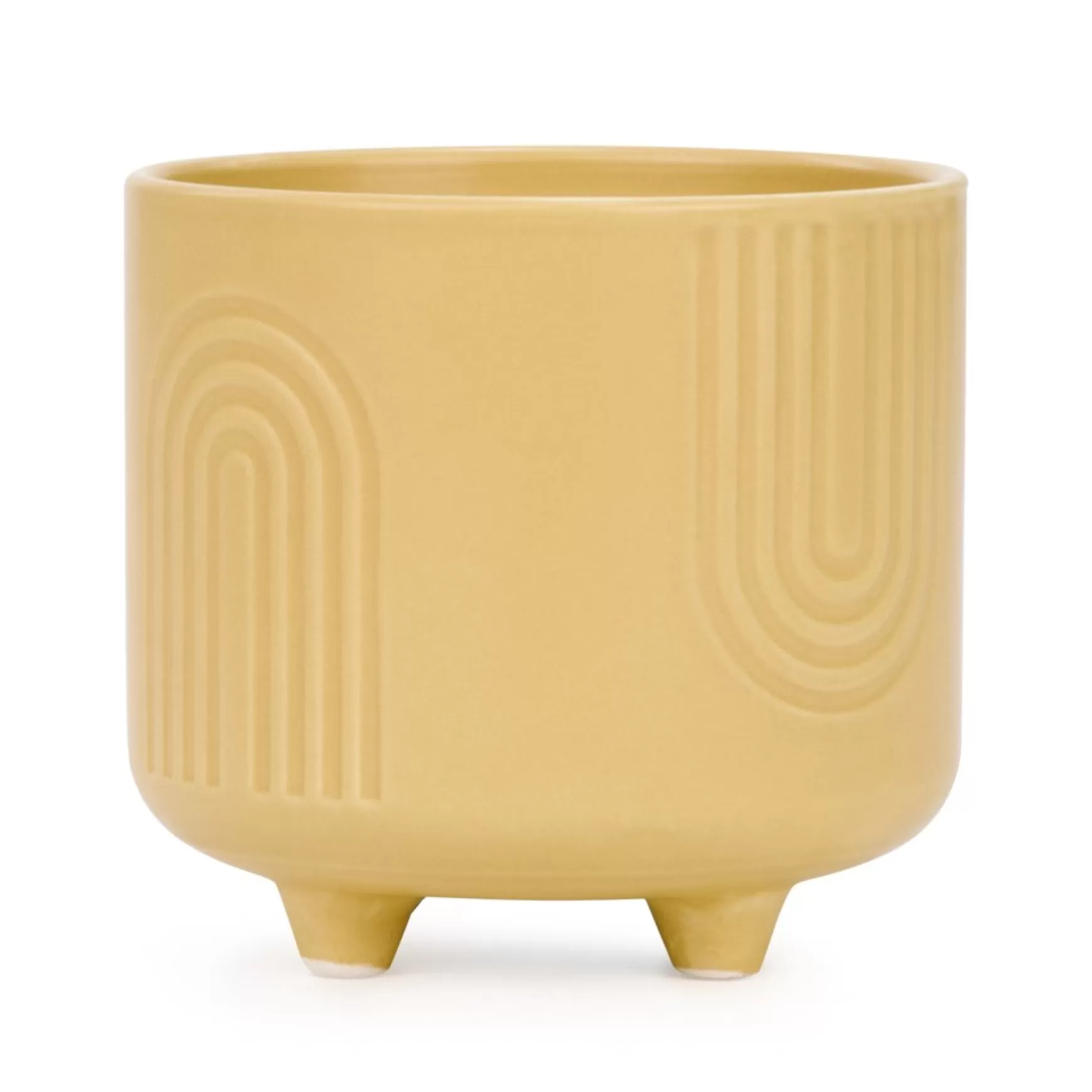Vases & Pots*Attitudes Import Rainbow Pot On Stand - Yellow