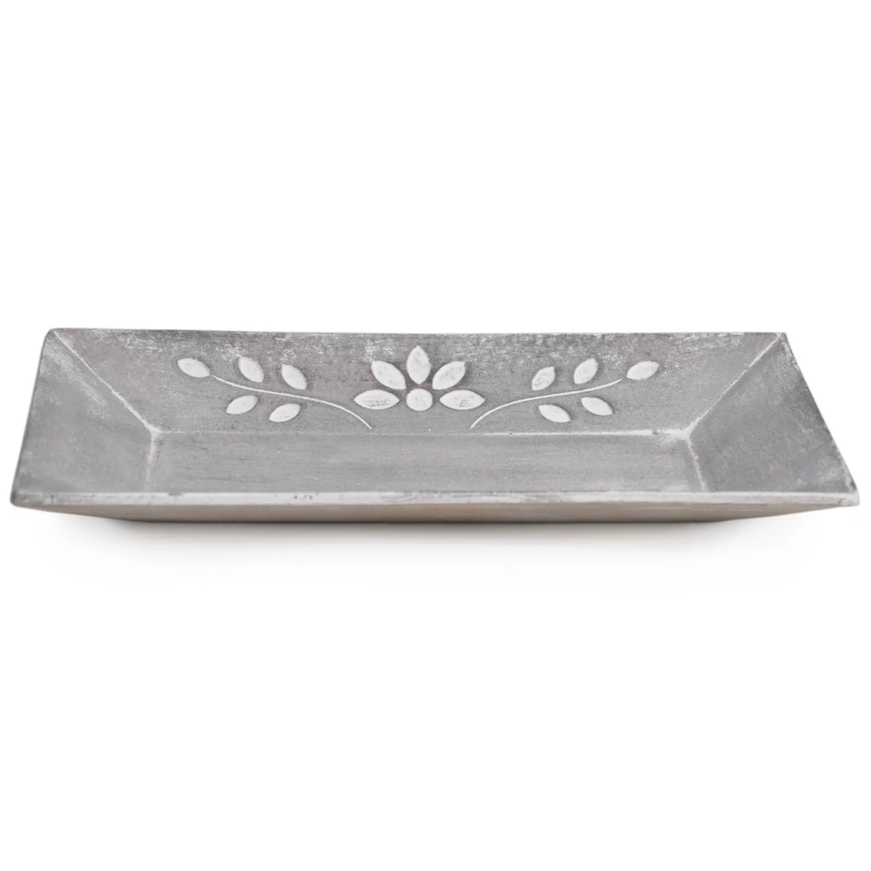 Plates, Trays & Containers*Attitudes Import Rectangular Tray With Foliage Patterns