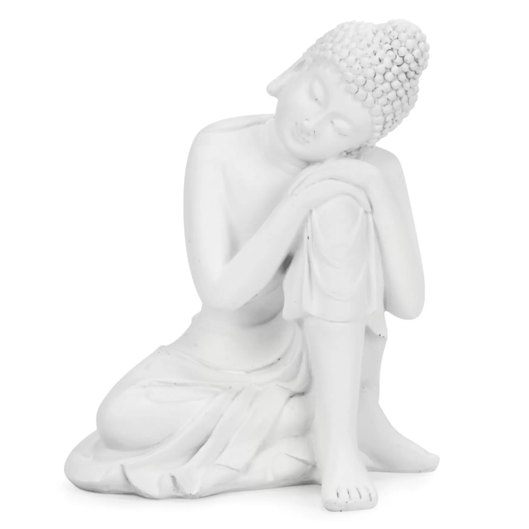 Decorative Objects*Attitudes Import Resting Buddha - White