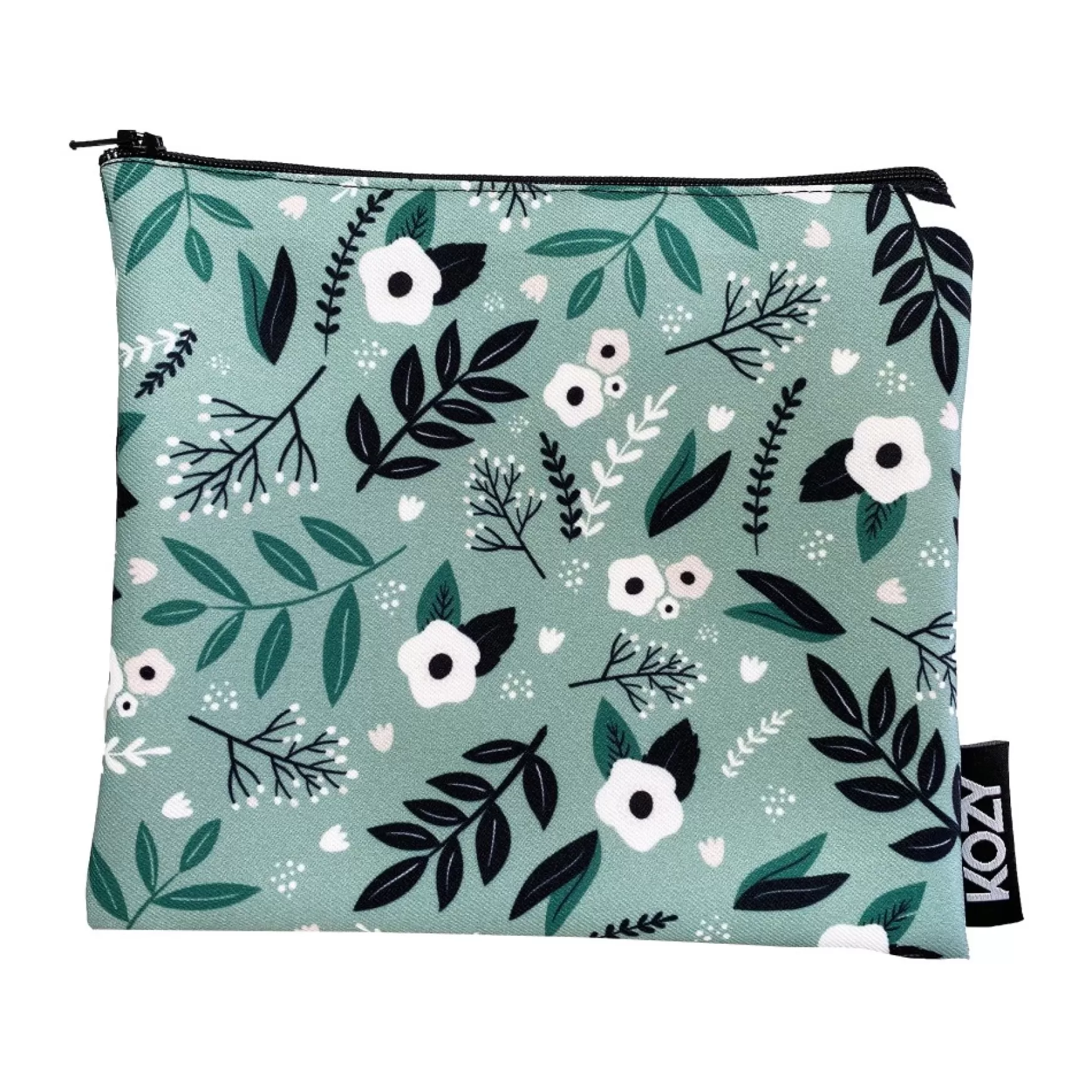 Lunches*Les textiles Patlin Reusable Medium Snack Bag - Green Flower
