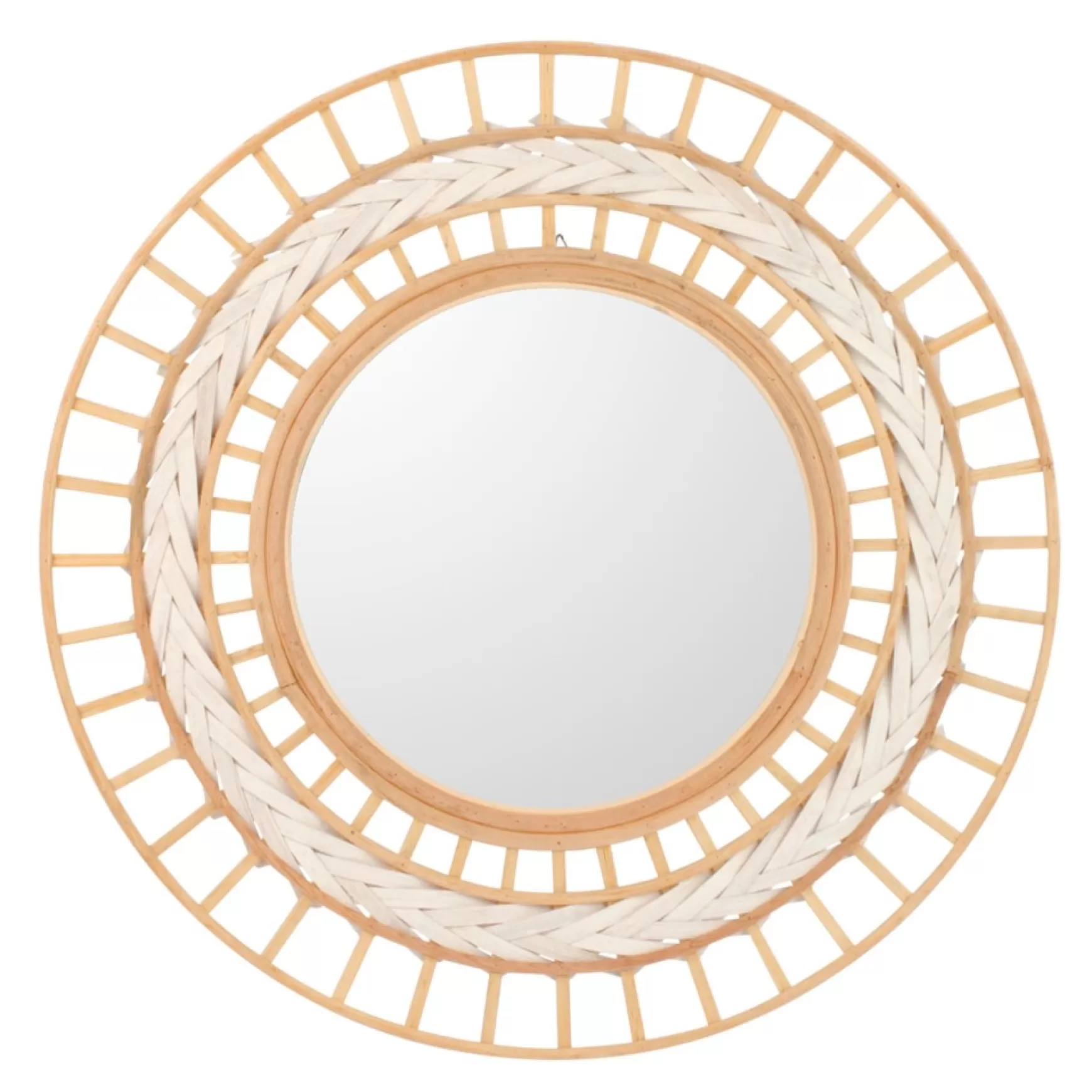 Mirrors*Attitudes Import Round Bamboo Mirror