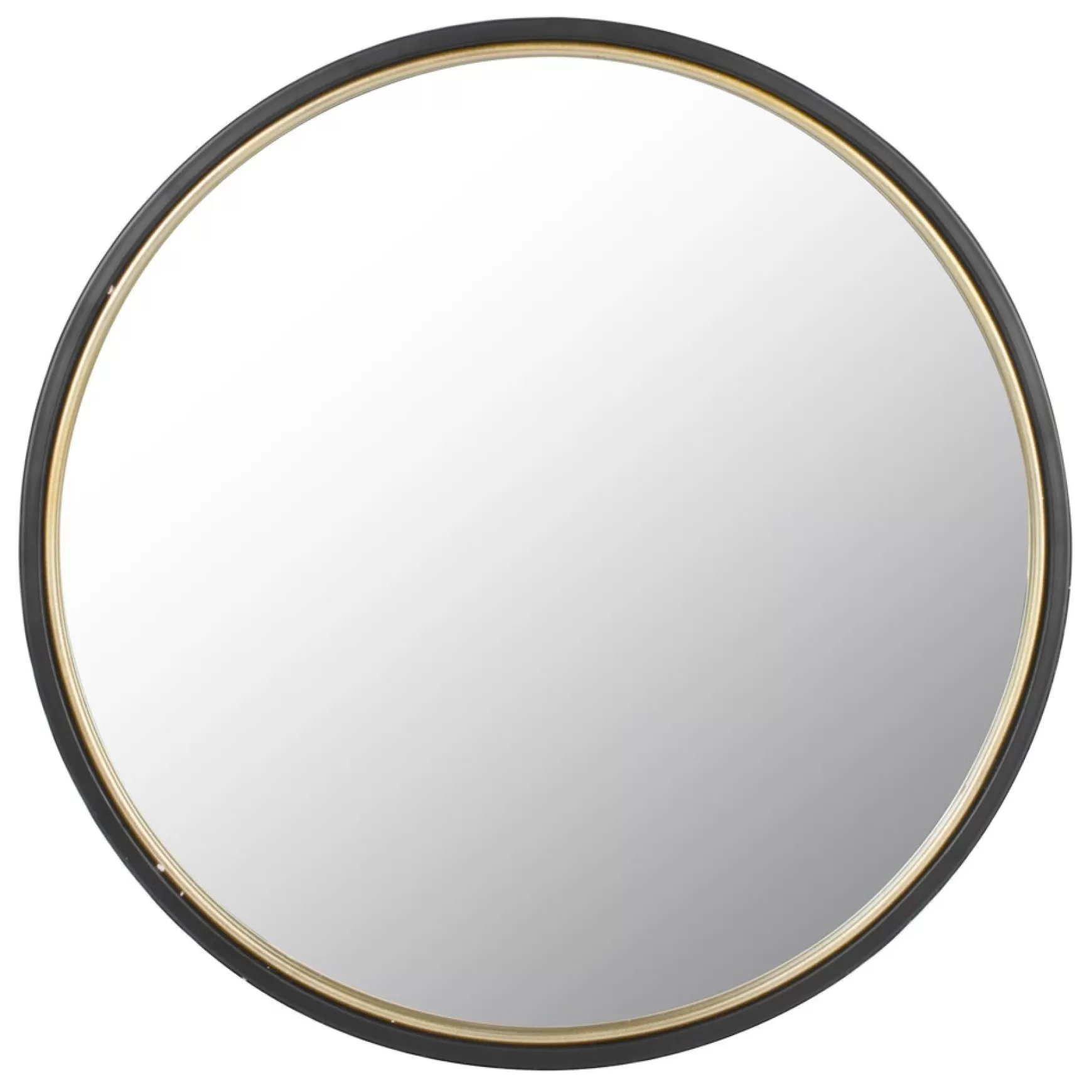 Mirrors*Attitudes Import Round Black & Gold Mirror