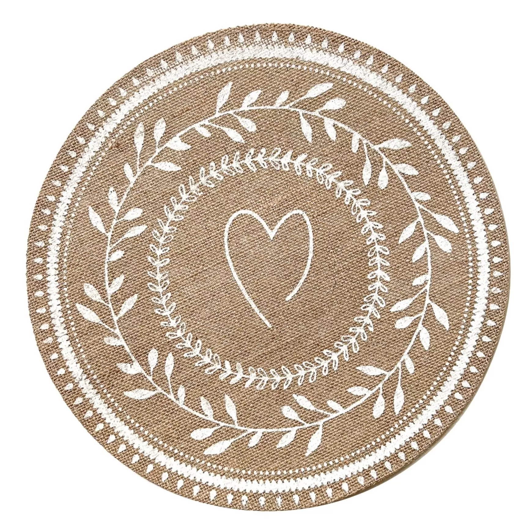 Tablecloths, Placemats & Napkins*Nostalgia Import Round Patterned Placemat - Heart