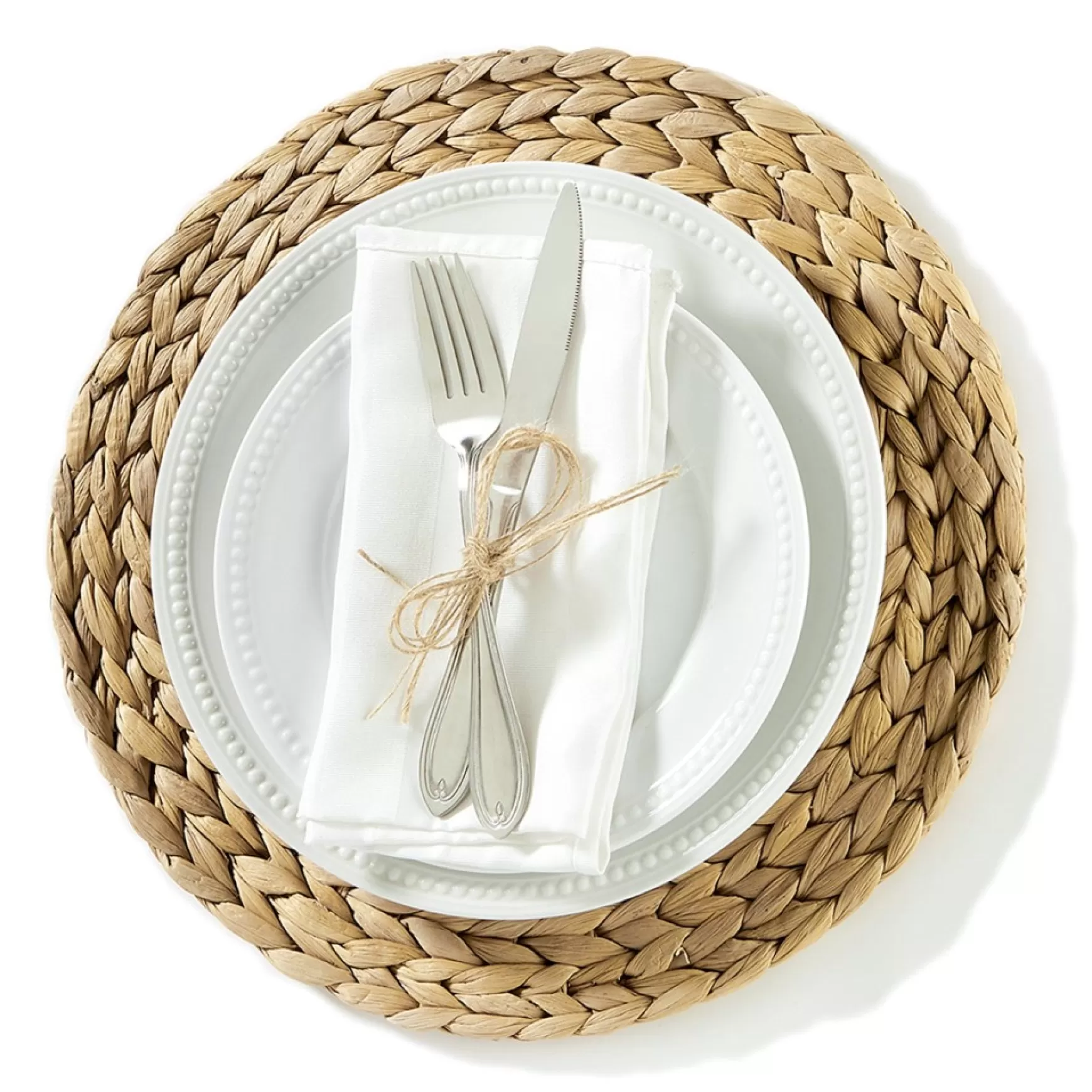 Tablecloths, Placemats & Napkins*Gift Craft Round Placemat - Caraway Braided