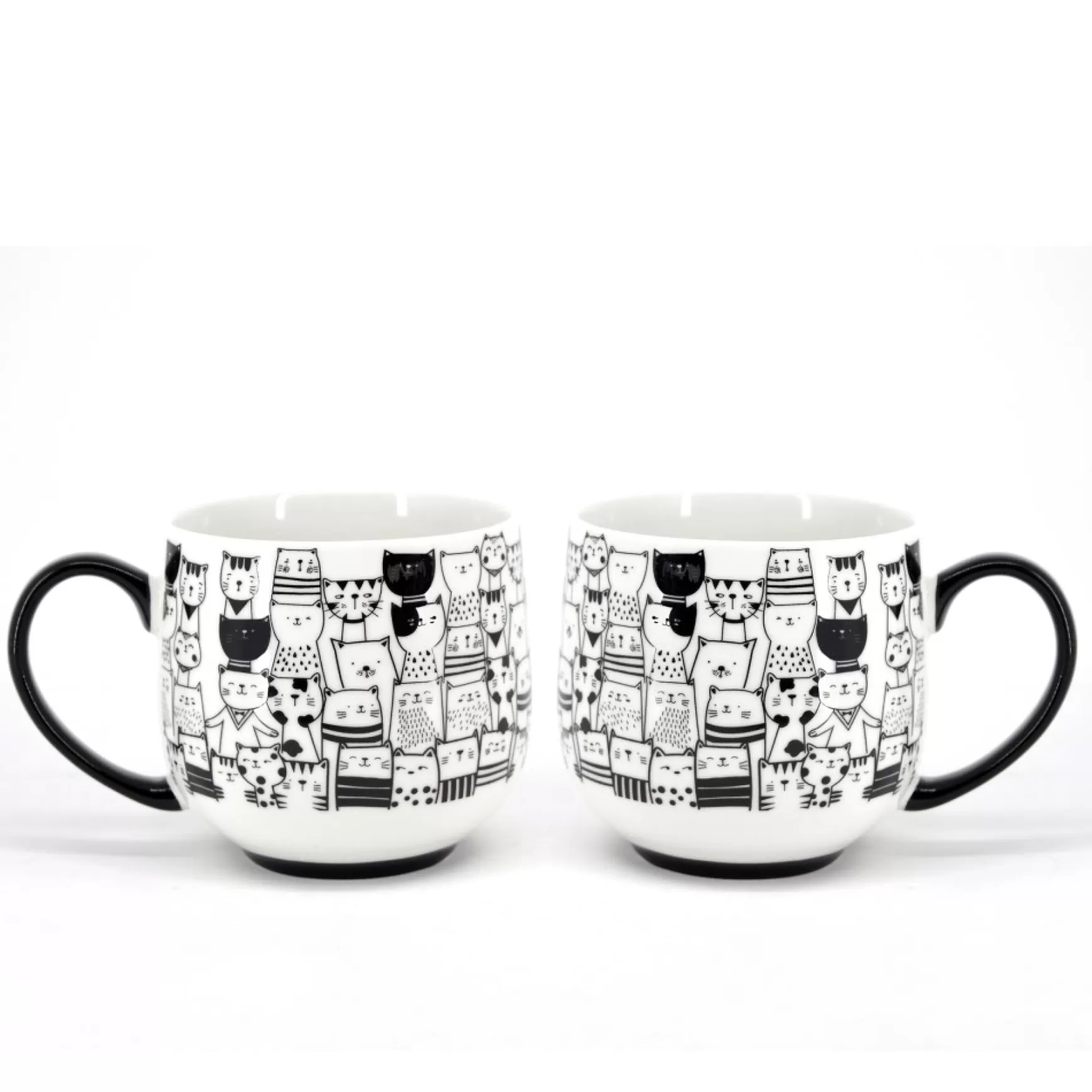 Mugs*Danesco Set Of 2 Coffee Cups - Cats