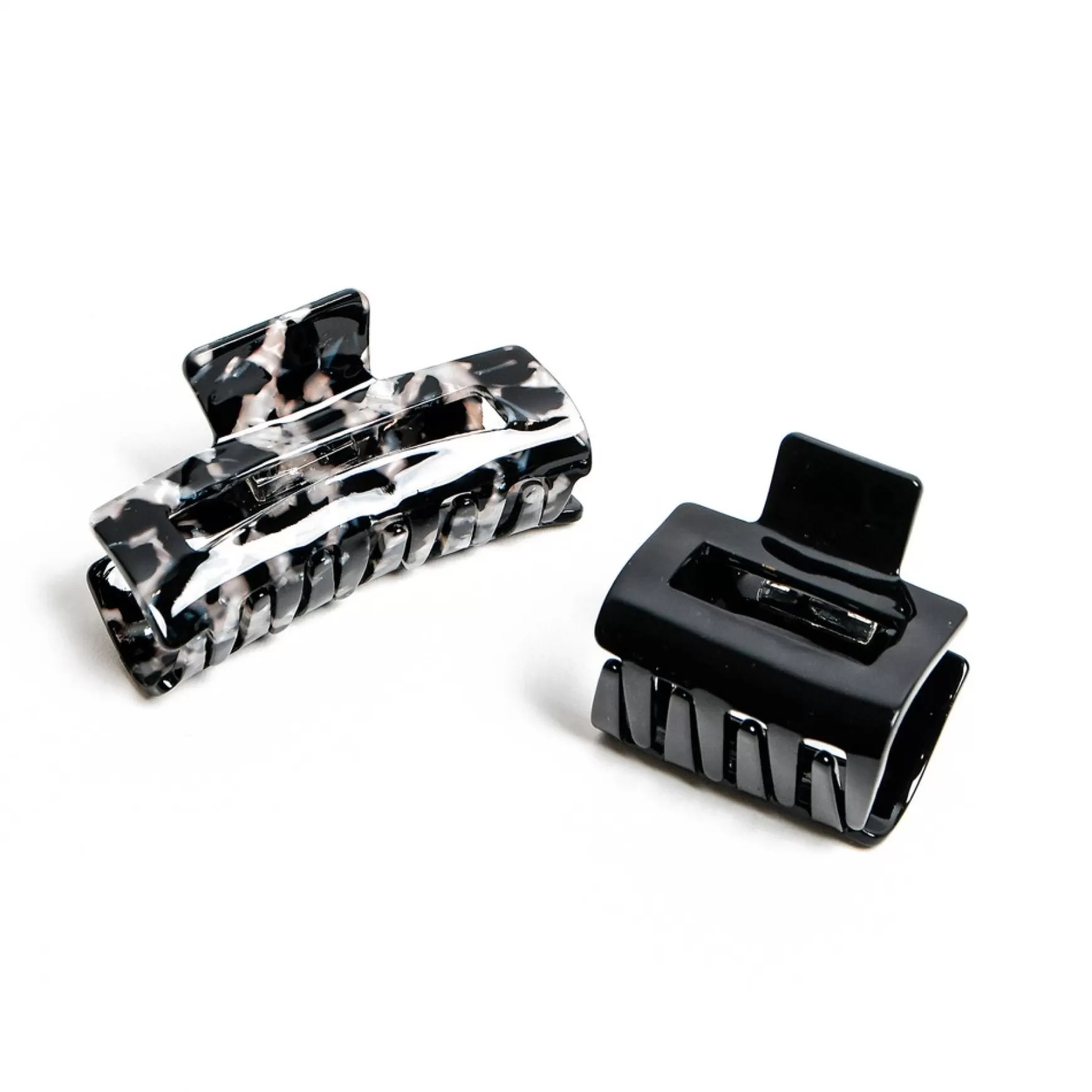 Hair Accessories*Caracol Set Of 2 Resin Hair Clips - Black & White