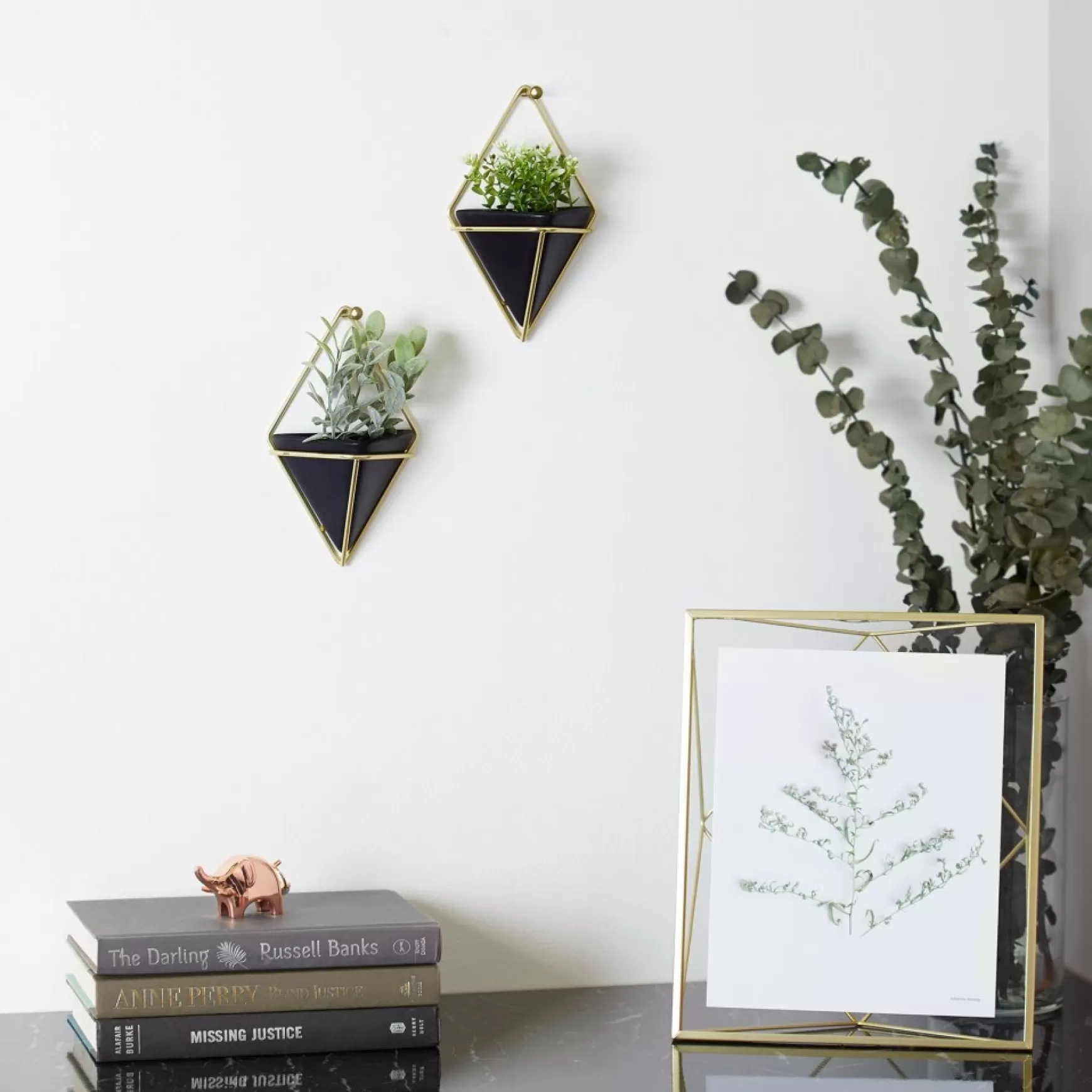 Wall Planters*Umbra Set Of 2 Wall Mounted Planters - Trigg Black