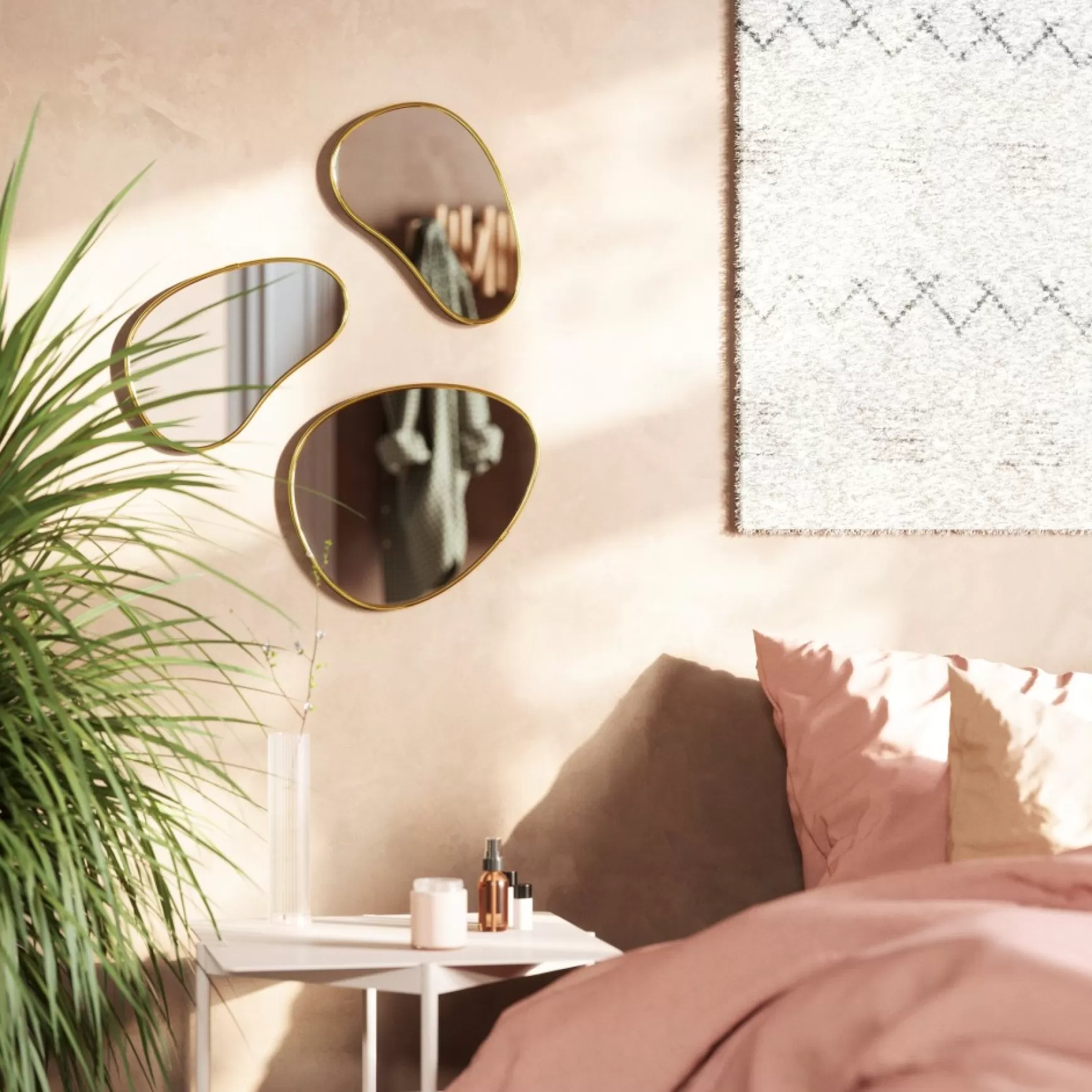 Mirrors*Umbra Set Of 3 Mirrors Pebble - Hubba
