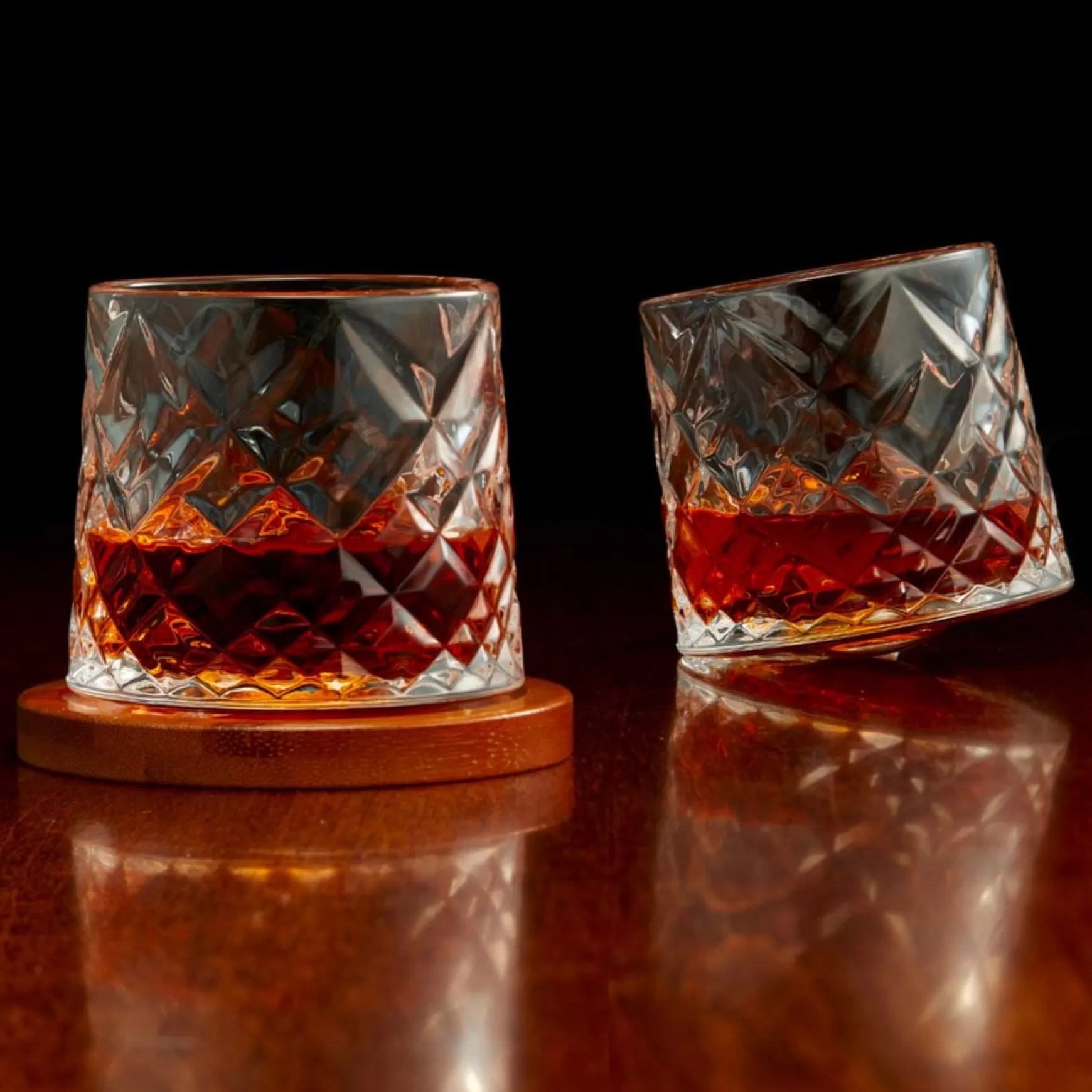 All For Spirits*Intercontinental Mercantile Set Of Ashford Glasses And Coasters