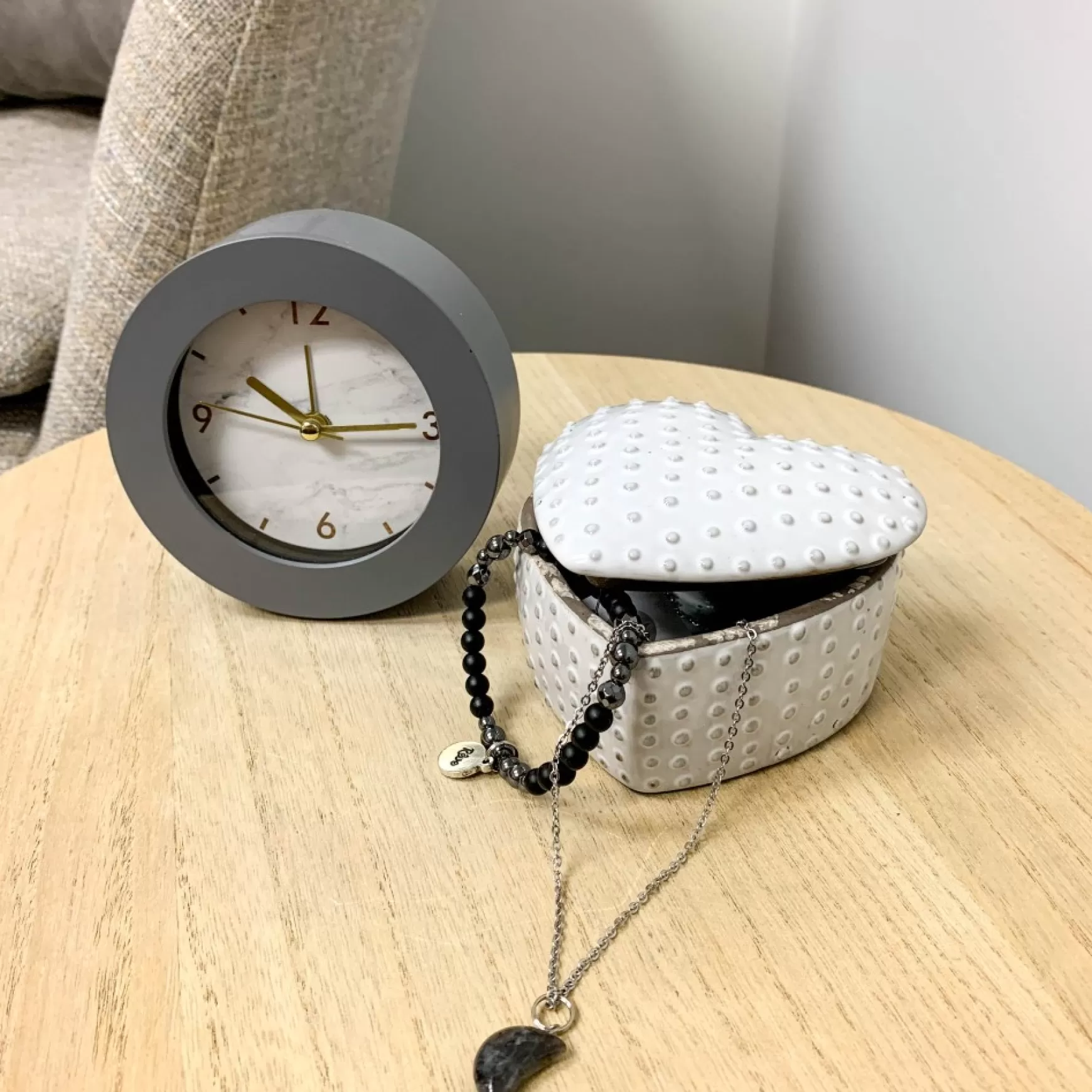Decorative Objects*Attitudes Import 2 Small Alarm Clock - Gray