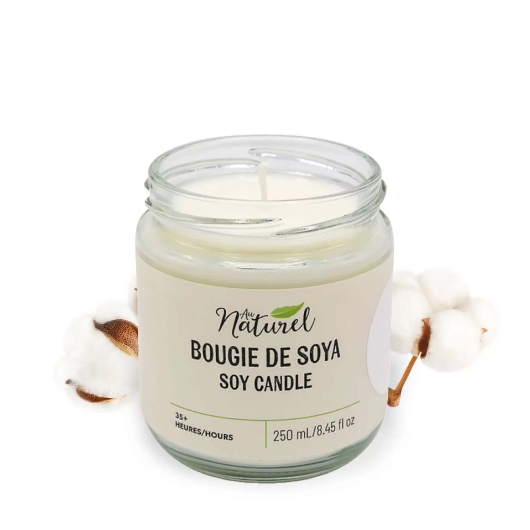 Scented Candles*Au Naturel Soy Candle 250Ml - Cotton
