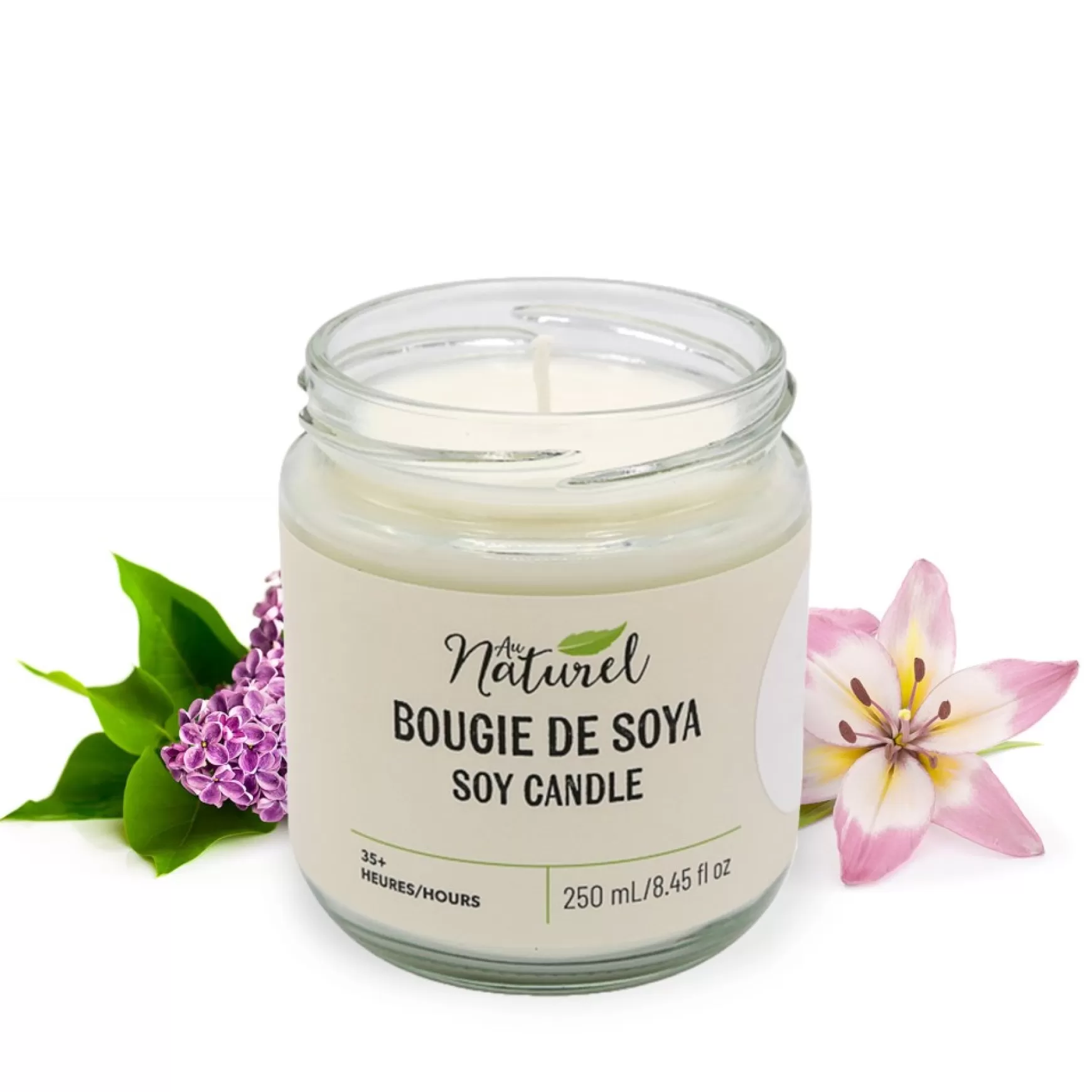 Scented Candles*Au Naturel Soy Candle 250Ml - Lilac And Lilly
