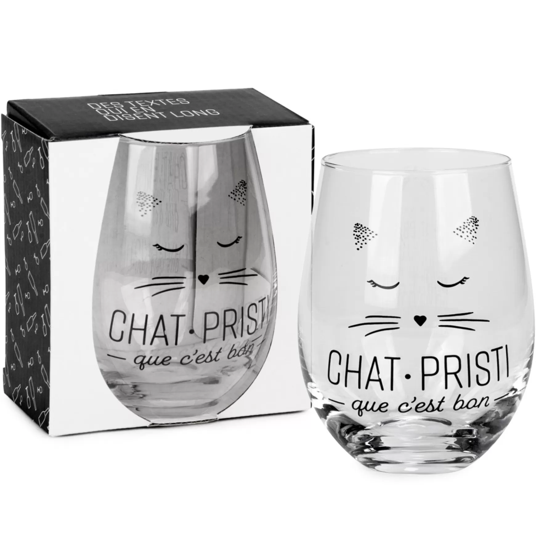 All For Wine*Attitudes Import Stemless Wine Glass - Chat-Pristi