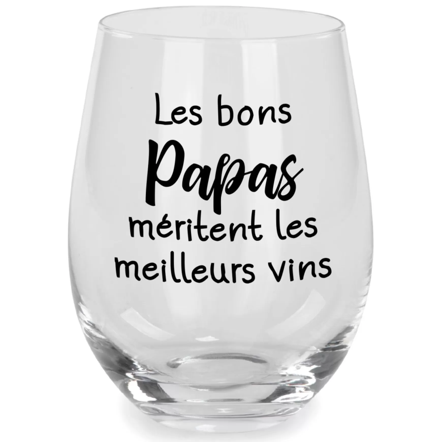All For Wine*Attitudes Import Stemless Wine Glass - Les Bons Papas
