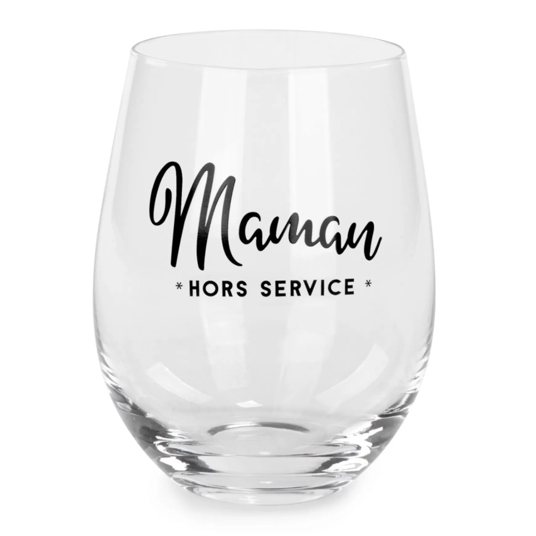 All For Wine*Attitudes Import 2 Stemless Wine Glass - Maman Hors Service