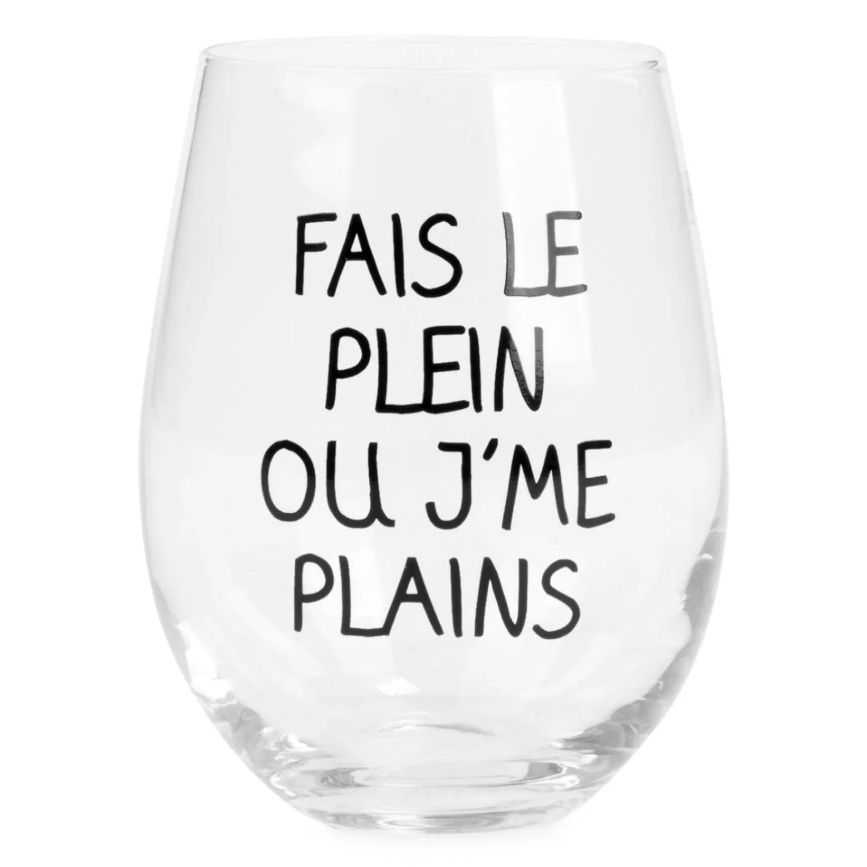 All For Wine*Attitudes Import Stemless Wine Glass - "Ou J'Me Plains"