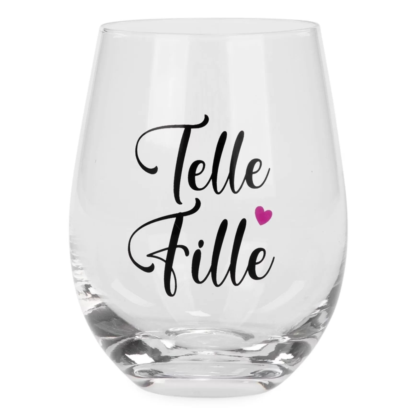All For Wine*Attitudes Import 2 Stemless Wine Glass - Telle Mere Telle Fille