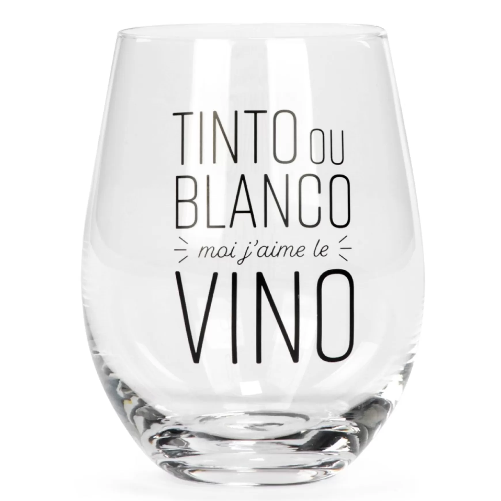 All For Wine*Attitudes Import 2 Stemless Wine Glass - Tinto Ou Blanco