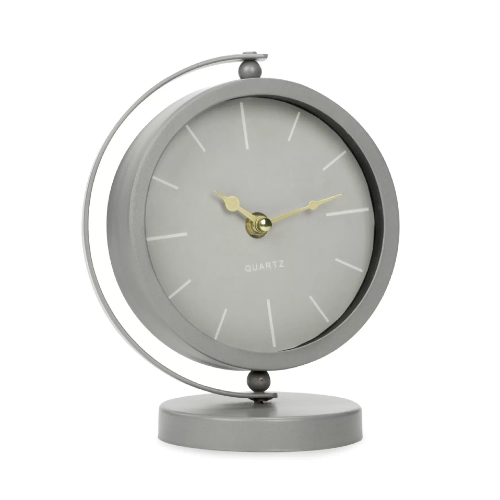 Decorative Objects*Attitudes Import 2 Table Clock - Grey