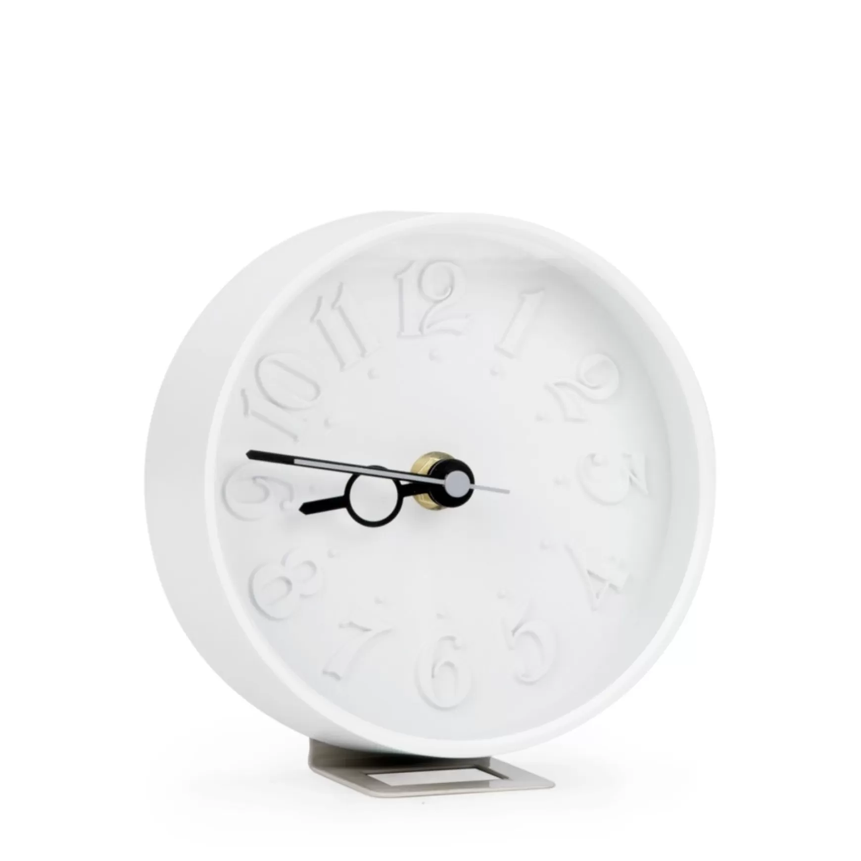 Decorative Objects*Attitudes Import Table Clock - White