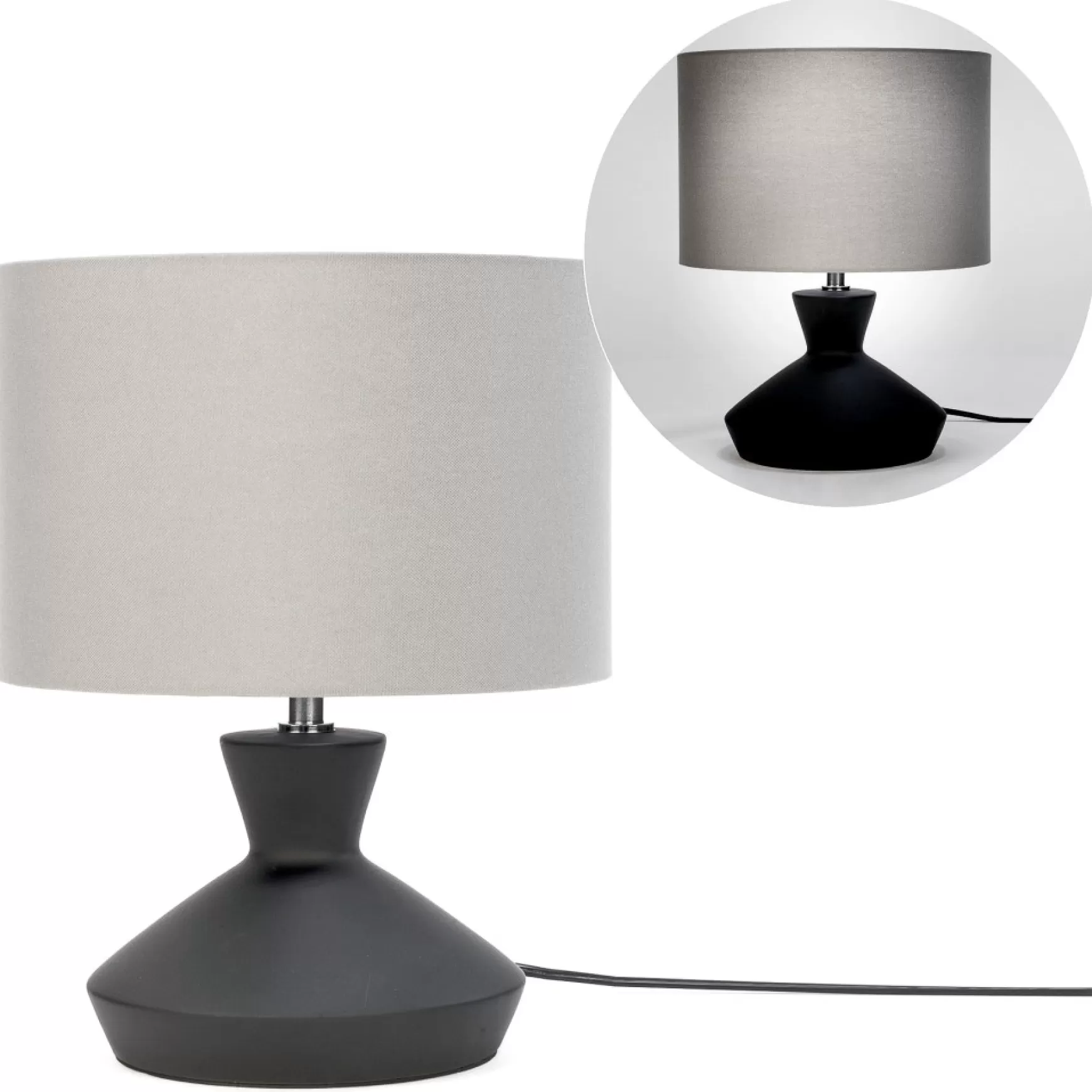 Luminaires*Attitudes Import 2 Table Lamp - Black