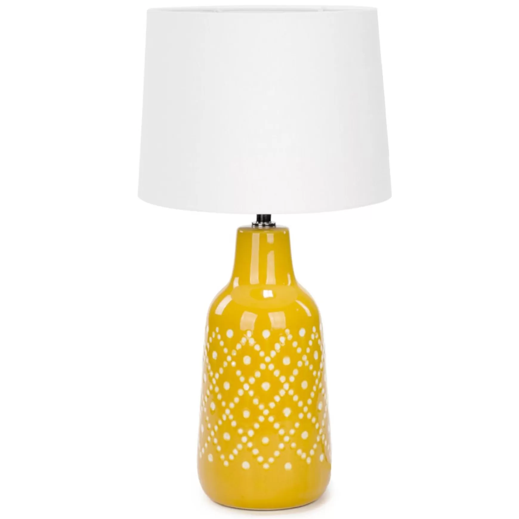 Luminaires*Attitudes Import 2 Table Lamp - Yellow Base And Geo Design
