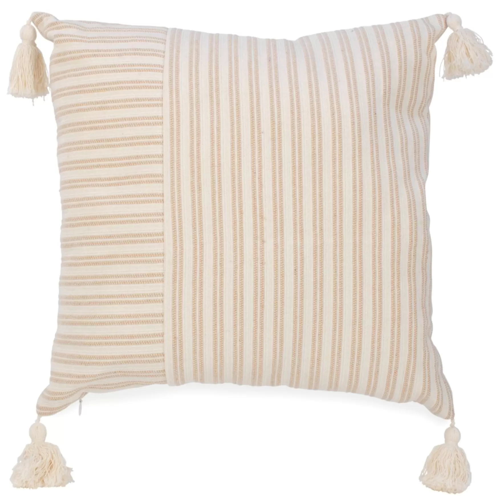 Cushions*Attitudes Import 2 Tassel Cushion - Beige