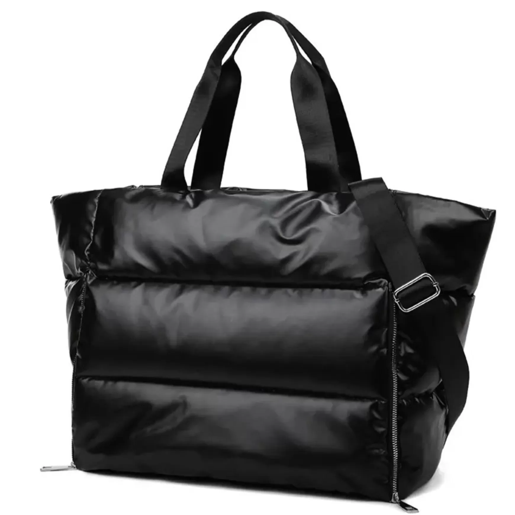 Convertible Bags*Pathz Tote Bag - Black Puffer