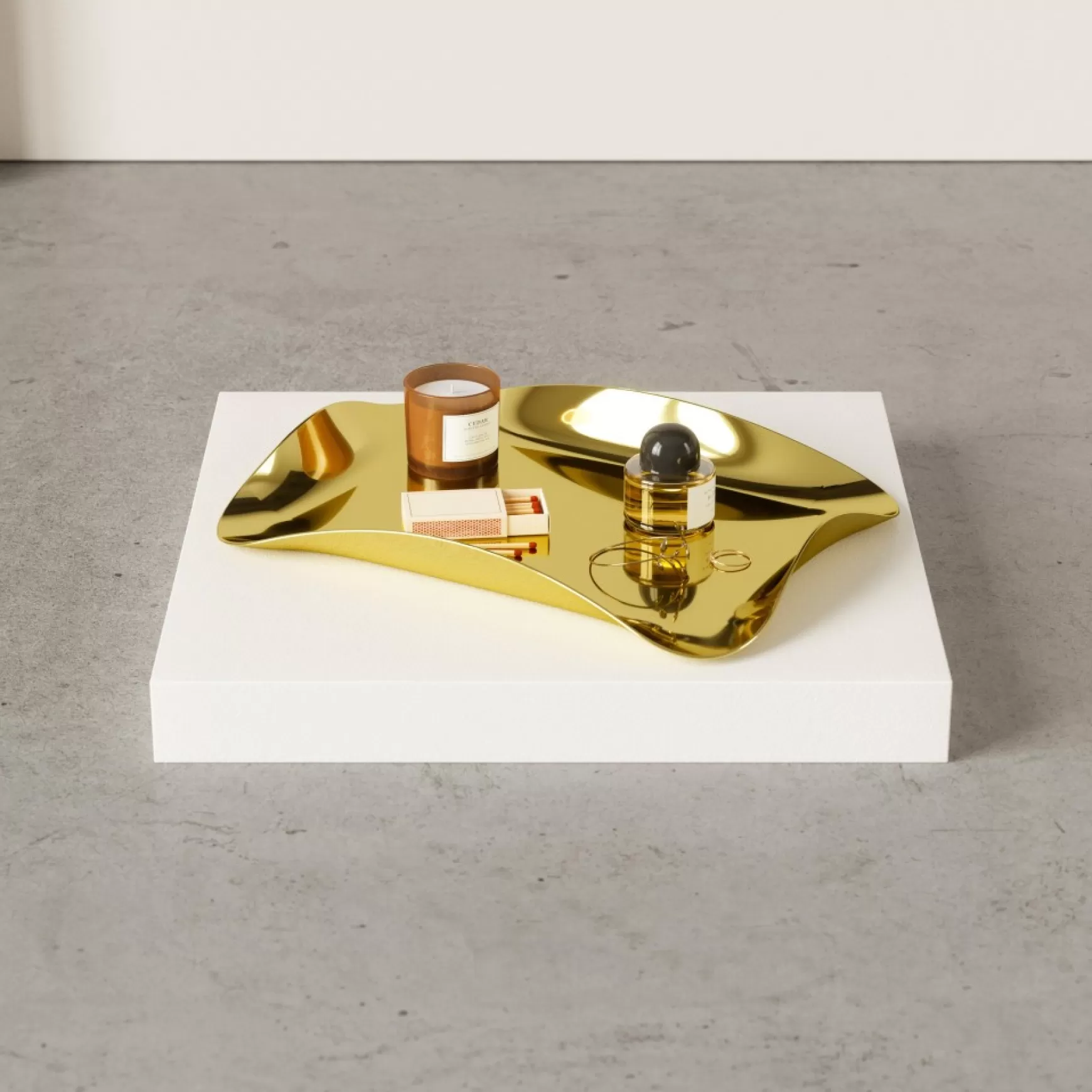 Plates, Trays & Containers*Umbra Tray Brass - Wave