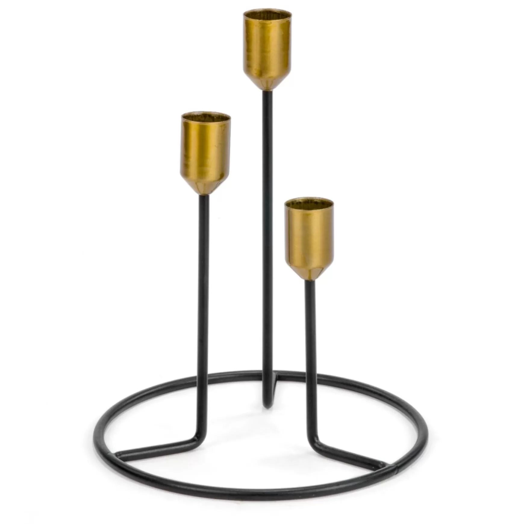 Candle Holders*Attitudes Import Triple Candles Holder - Black