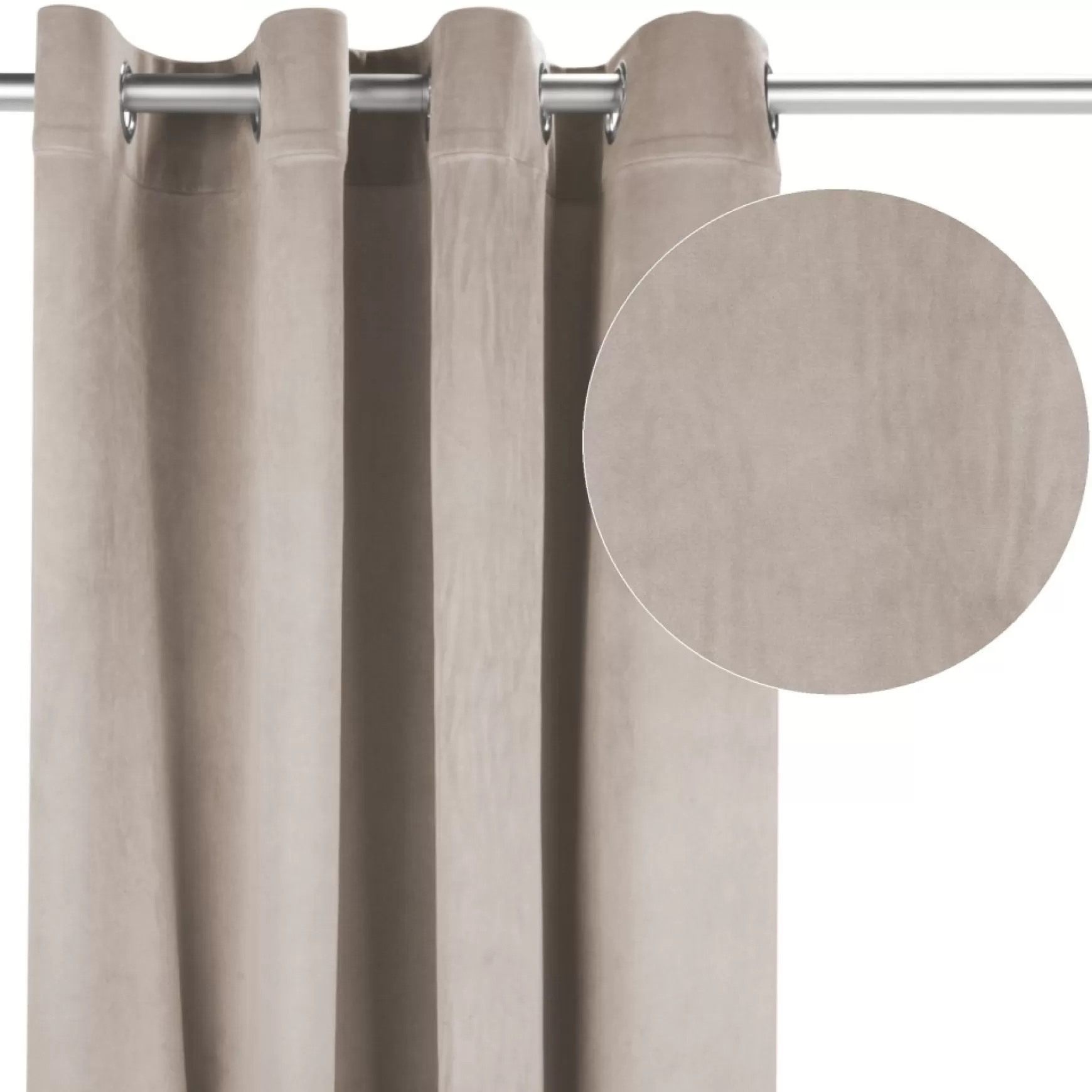Poles & Curtains*Attitudes Import 2 Velvet Curtain - Beige