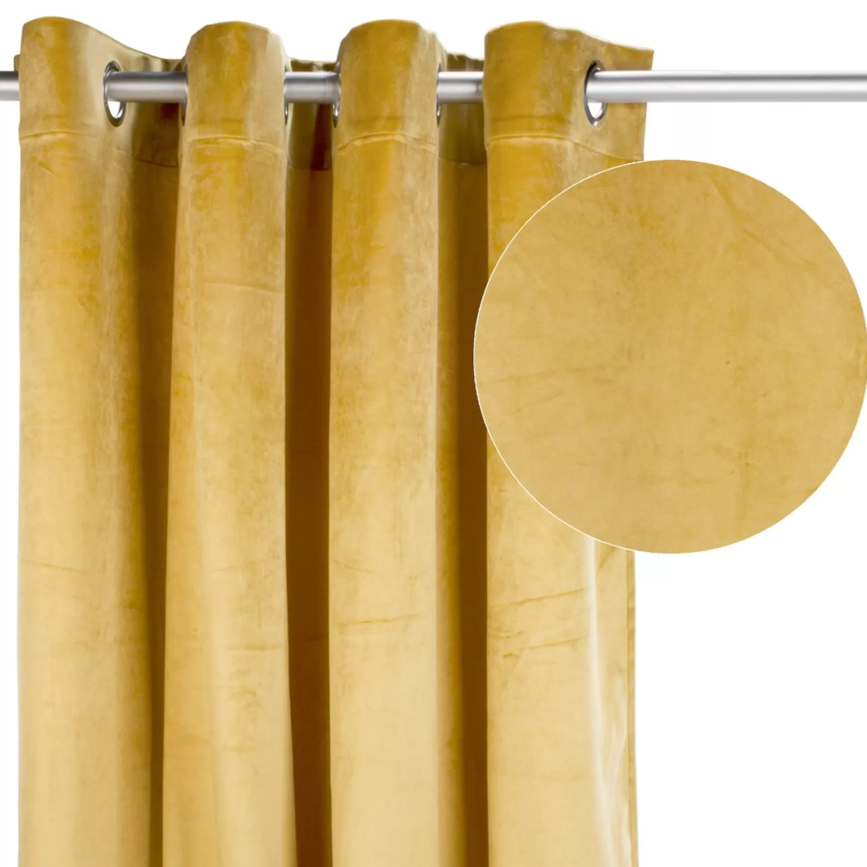 Poles & Curtains*Attitudes Import 2 Velvet Curtain - Ocre